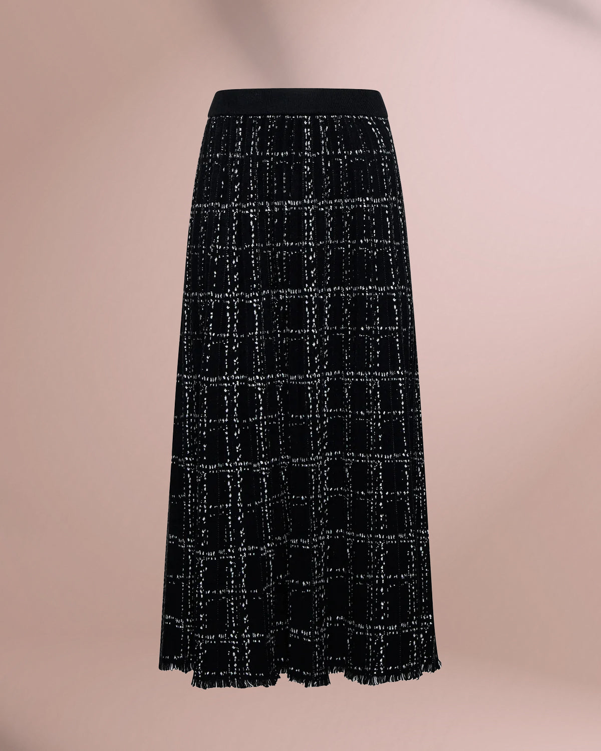 Gridline Fringe Skirt