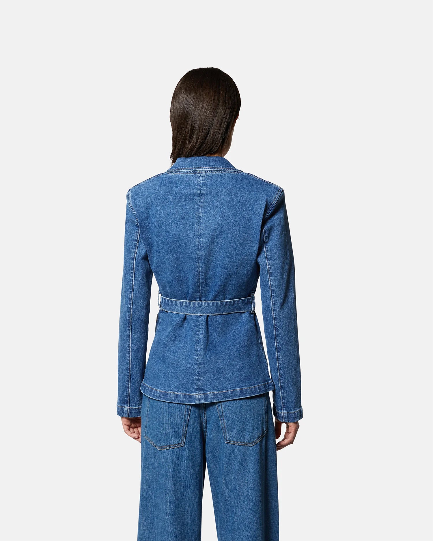 Tailored Fit Denim Blazer