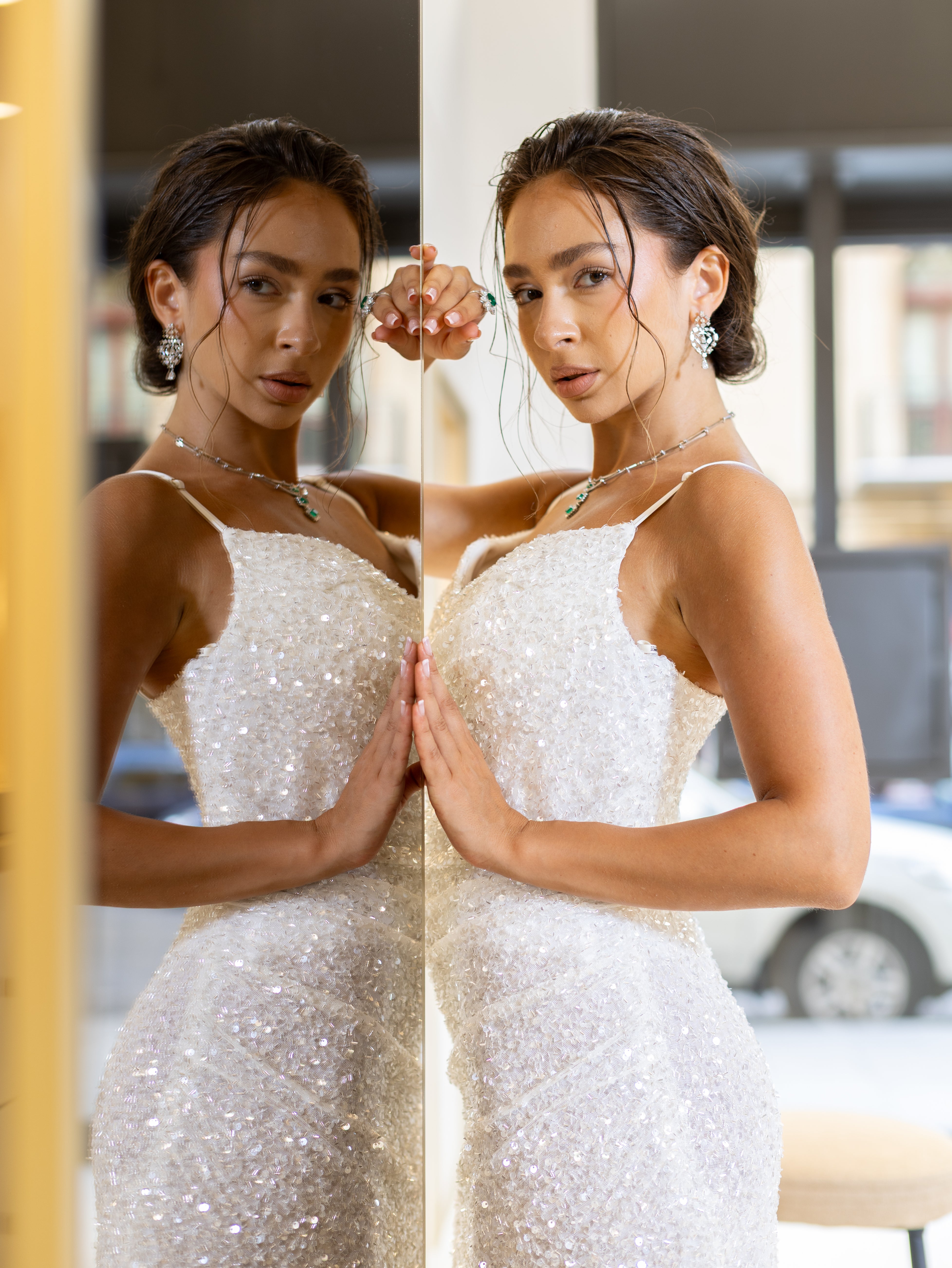Aurora Crystal Sequin Gown