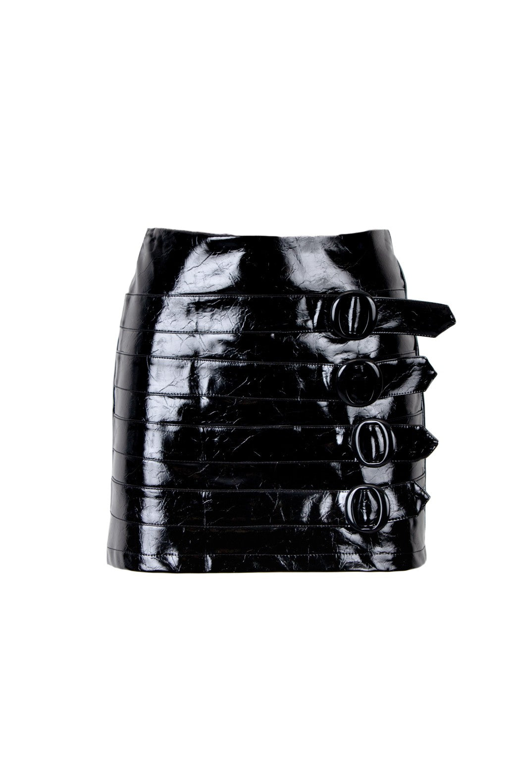 The Sculpted Noir Leather Skirt