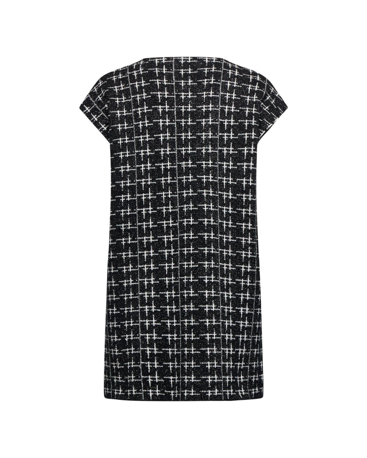 Monochrome Gridline Tweed Blazer