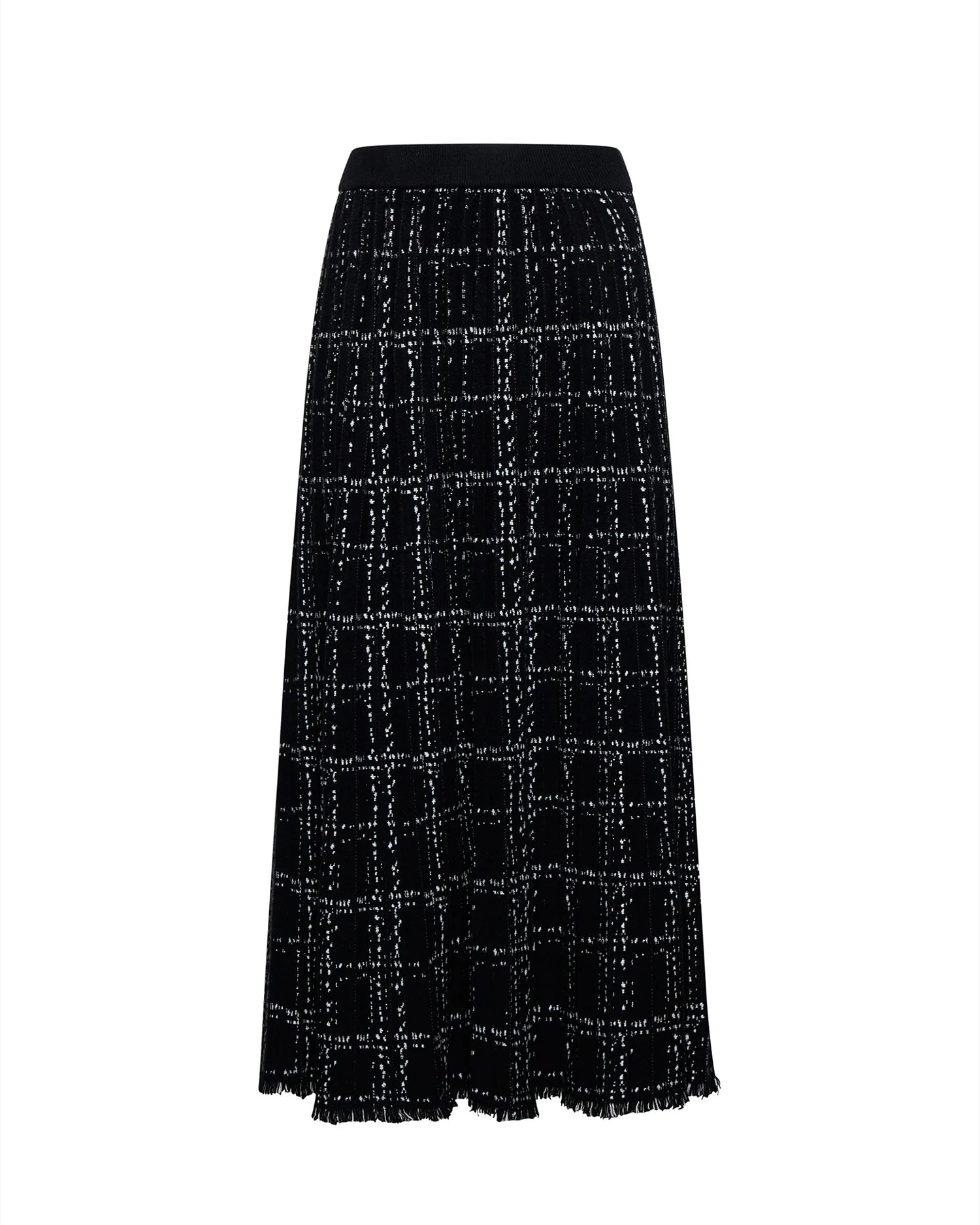 Gridline Fringe Skirt
