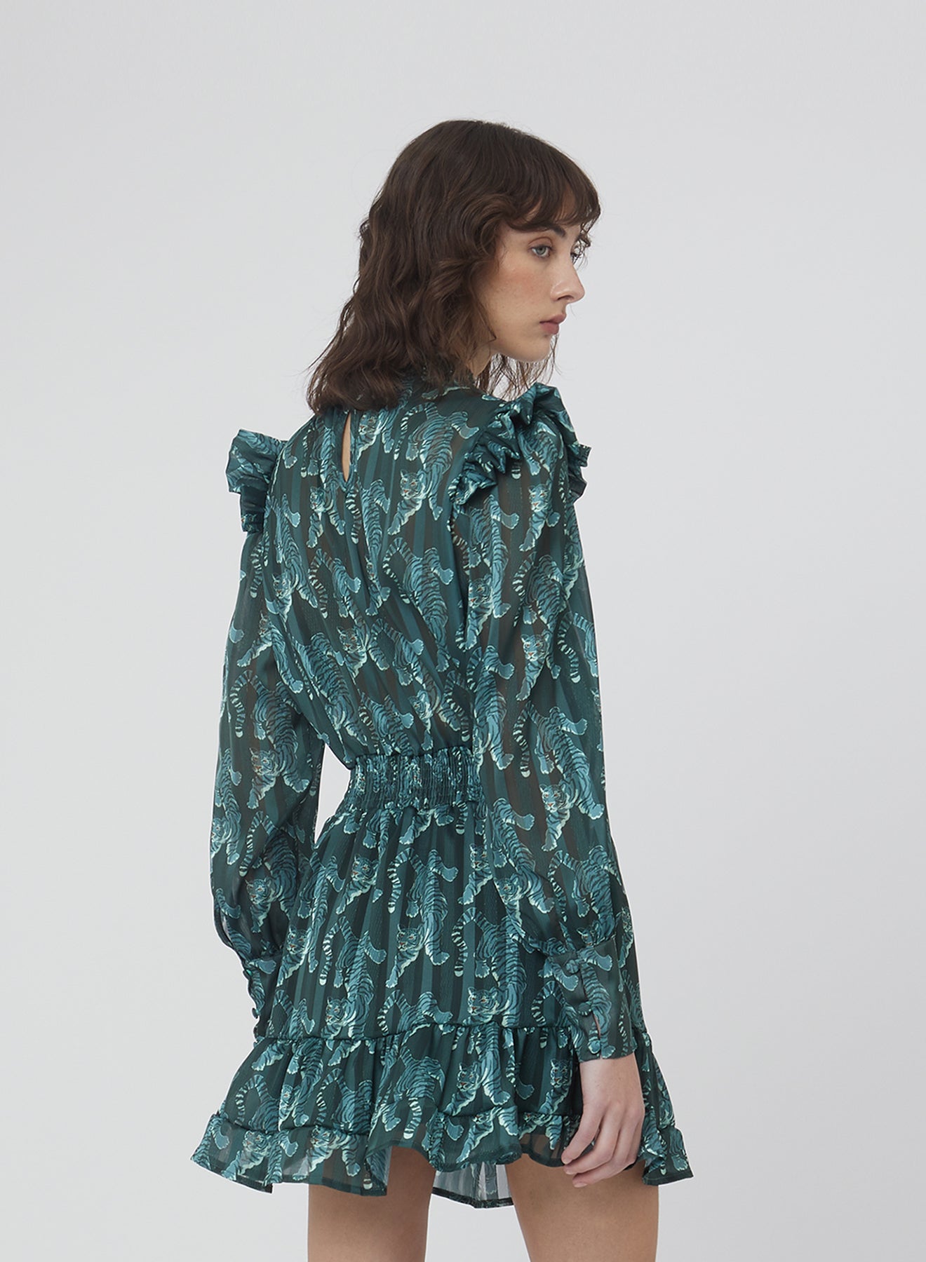 SHORT DRESS WITH TRIMS SI/76