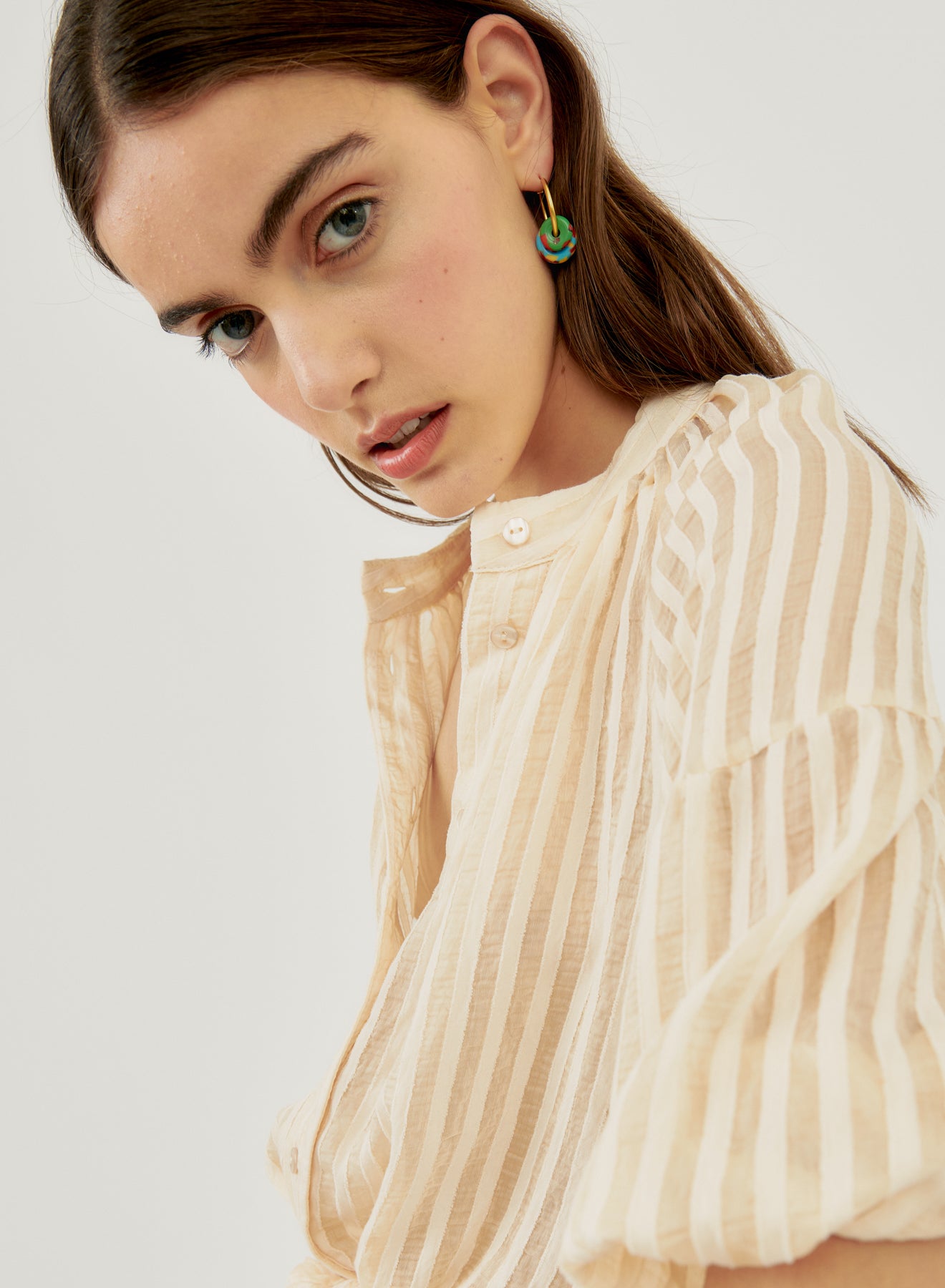 Blouse With Puff Sleeves Si/2223 - Maria Pino