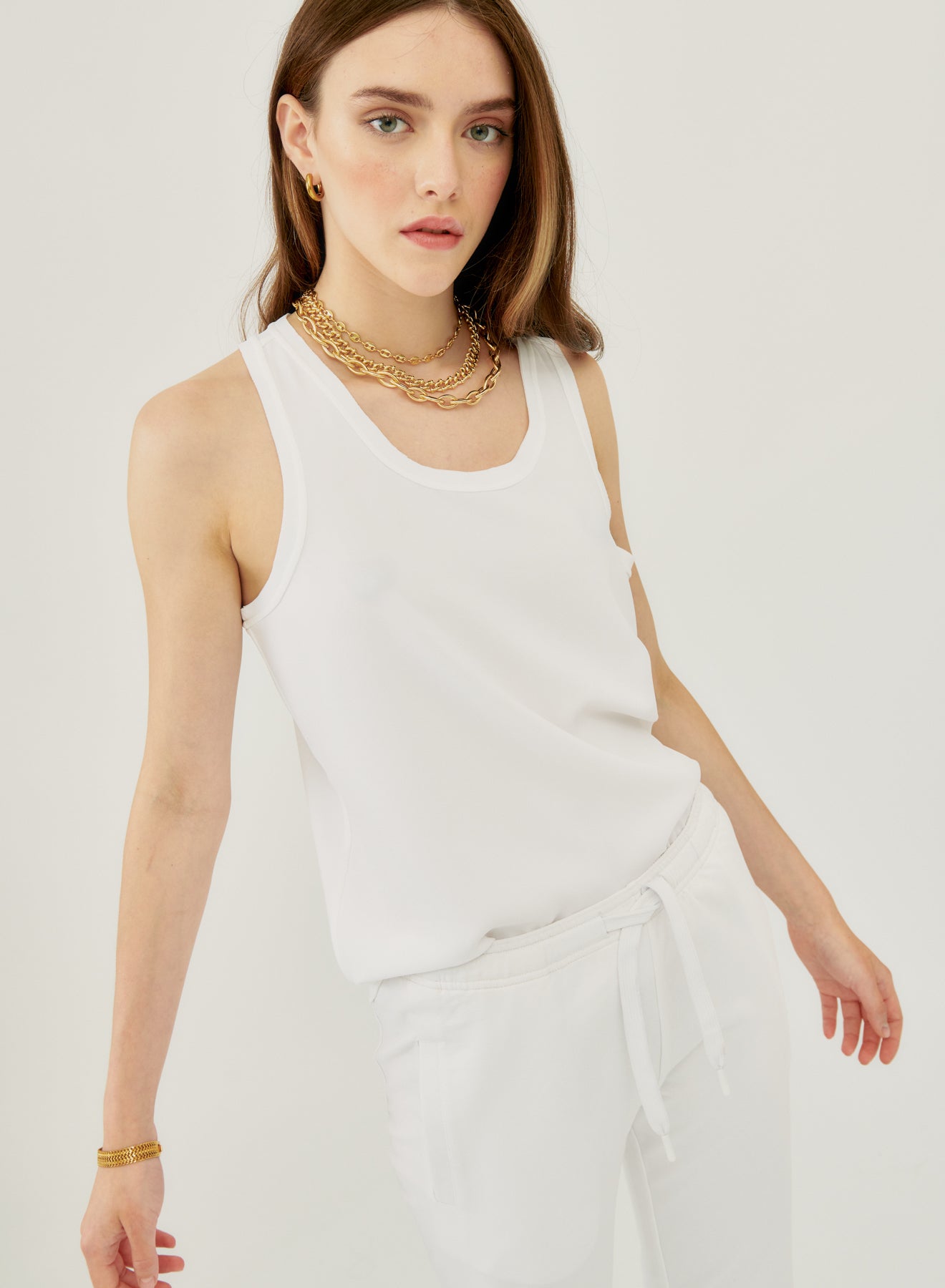 Basic Crewneck Tank Top Si/2470 - Maria Pino