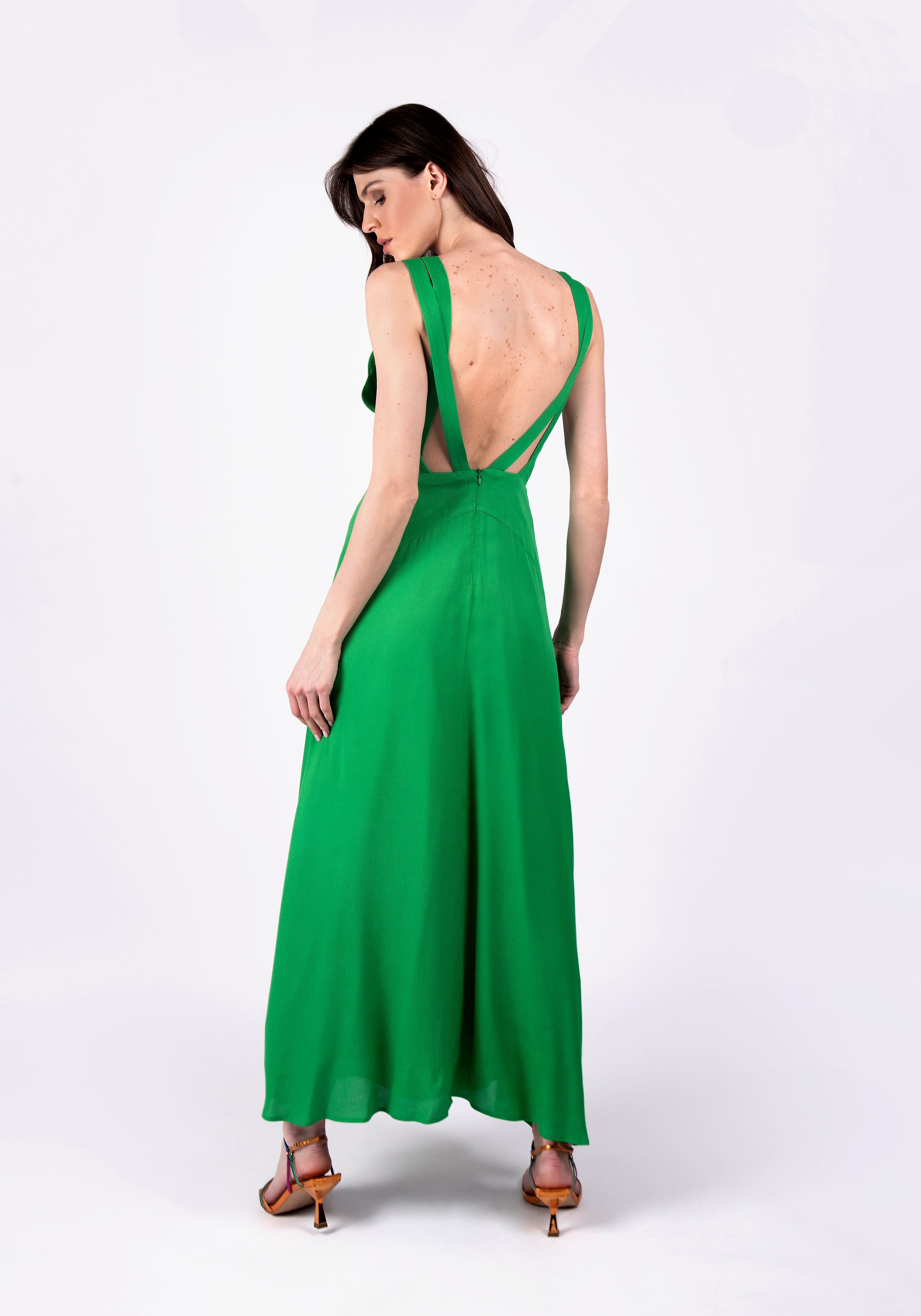 Long Dress With Neckline On The Back Si/2471