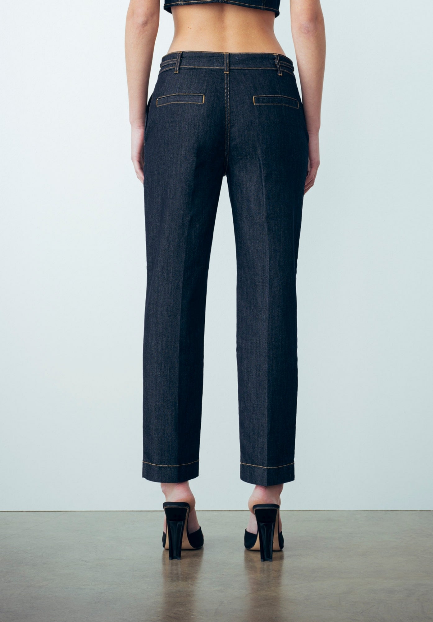 High-Waisted Cropped Jeans