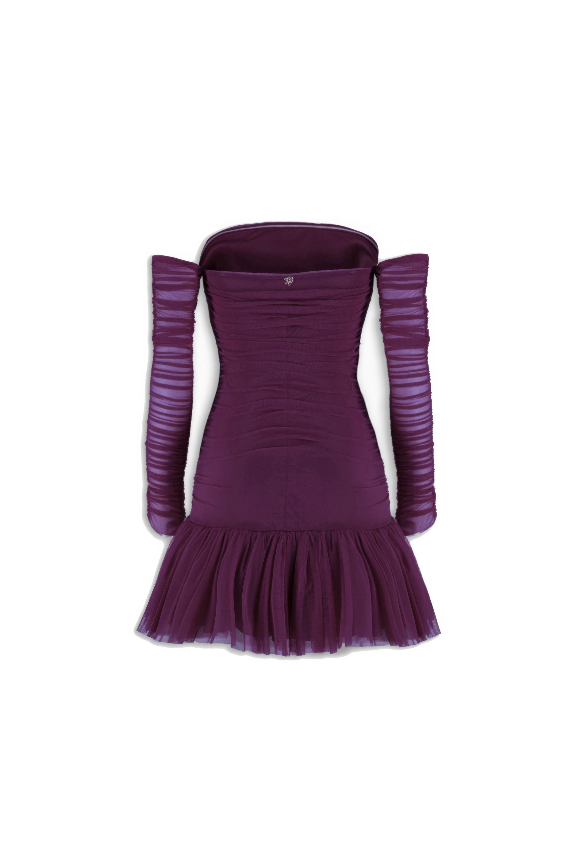 Short Ruffled Pleated Dress