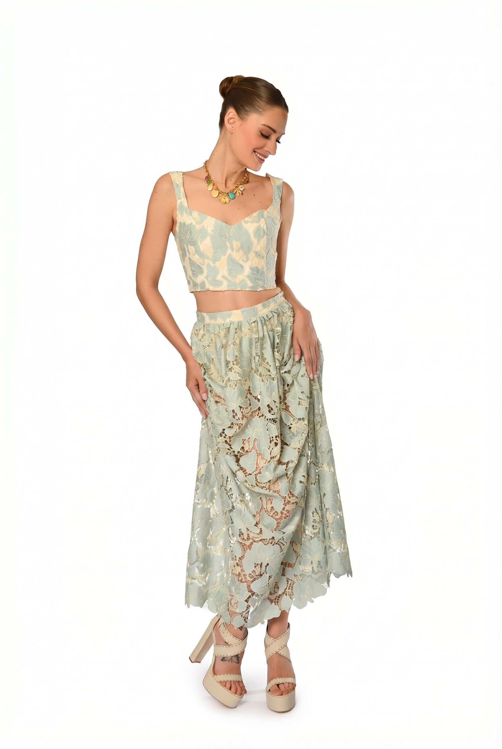 Celeste Lace Crop Top