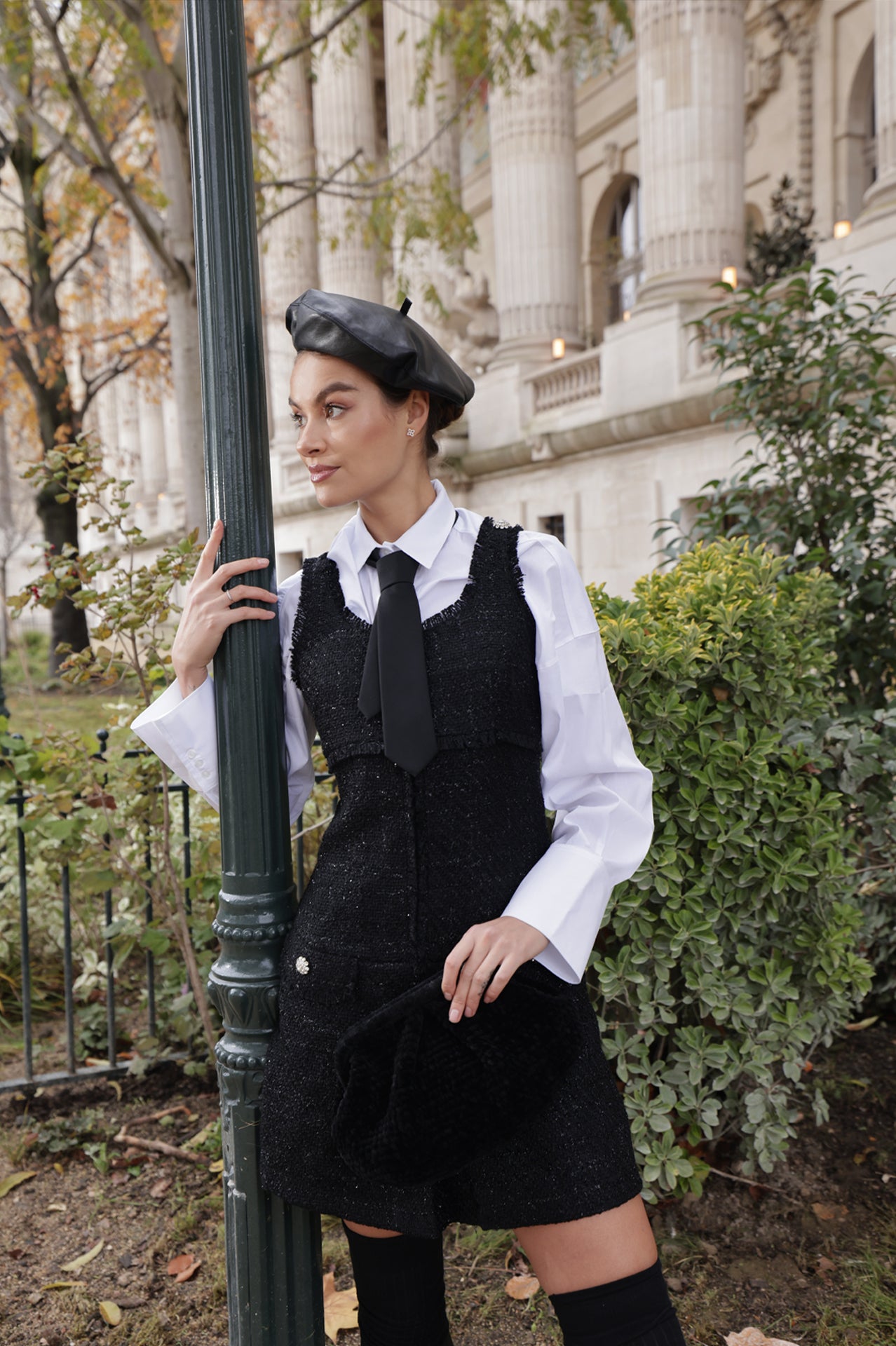 Tailored Tweed Pinafore Dress