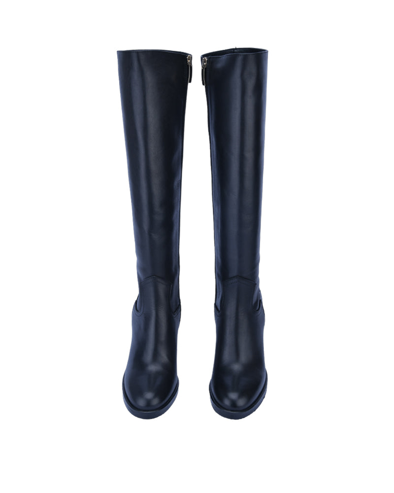Sleek Black Knee-High Boot