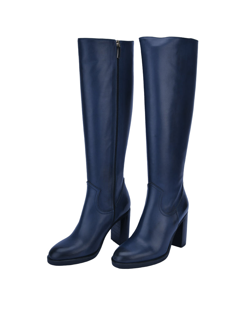 Sleek Black Knee-High Boot