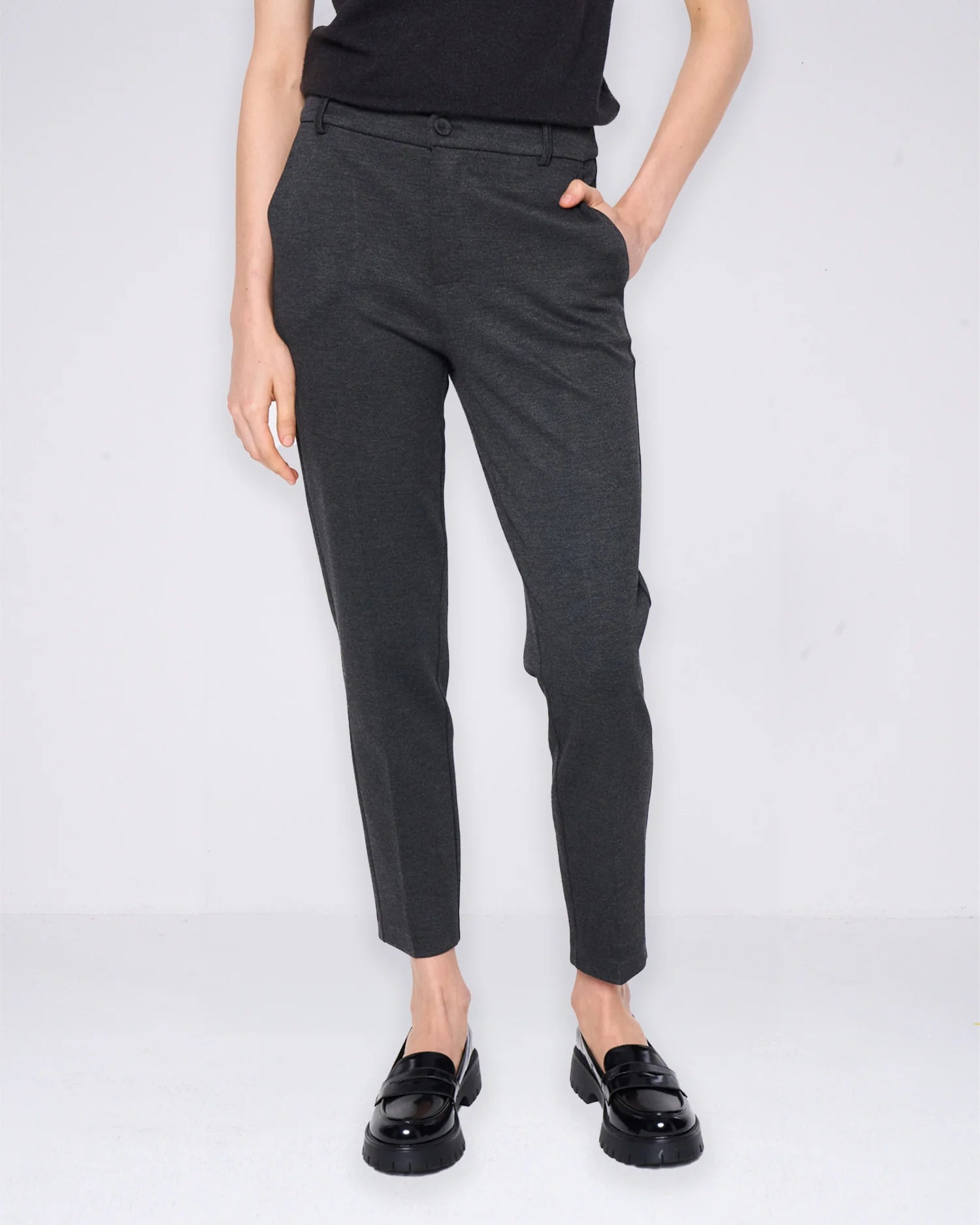 Slim-Fit Grey Trousers