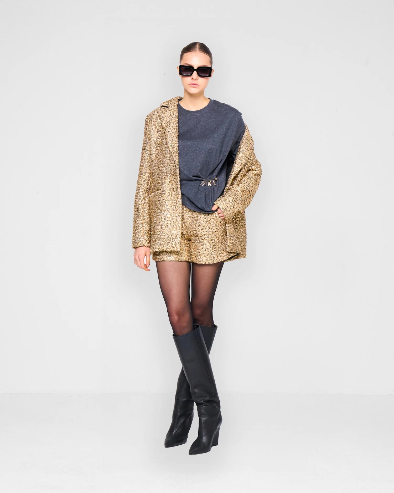 Gold Tweed Blazer