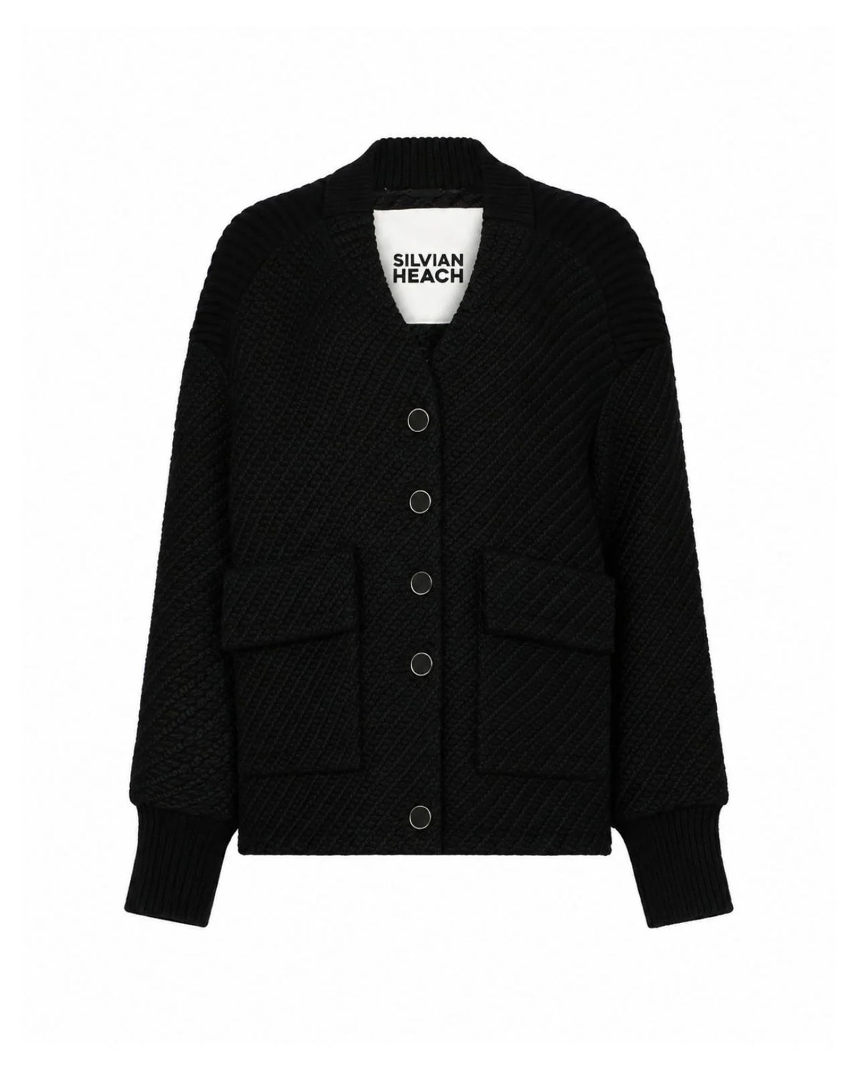 Bomber Cardigan in Textured Knit