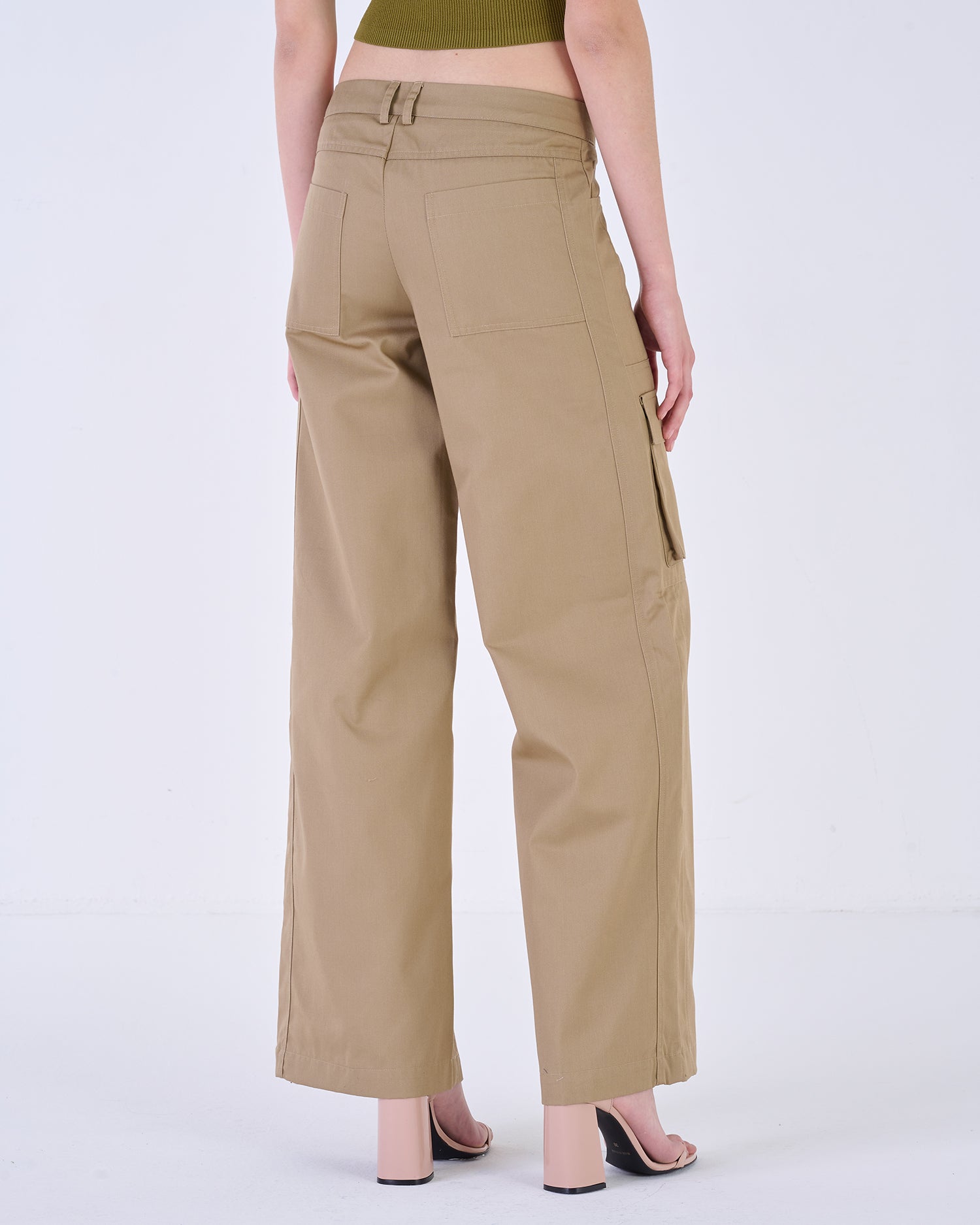 Beige Cargo Pants with Multiple Pockets