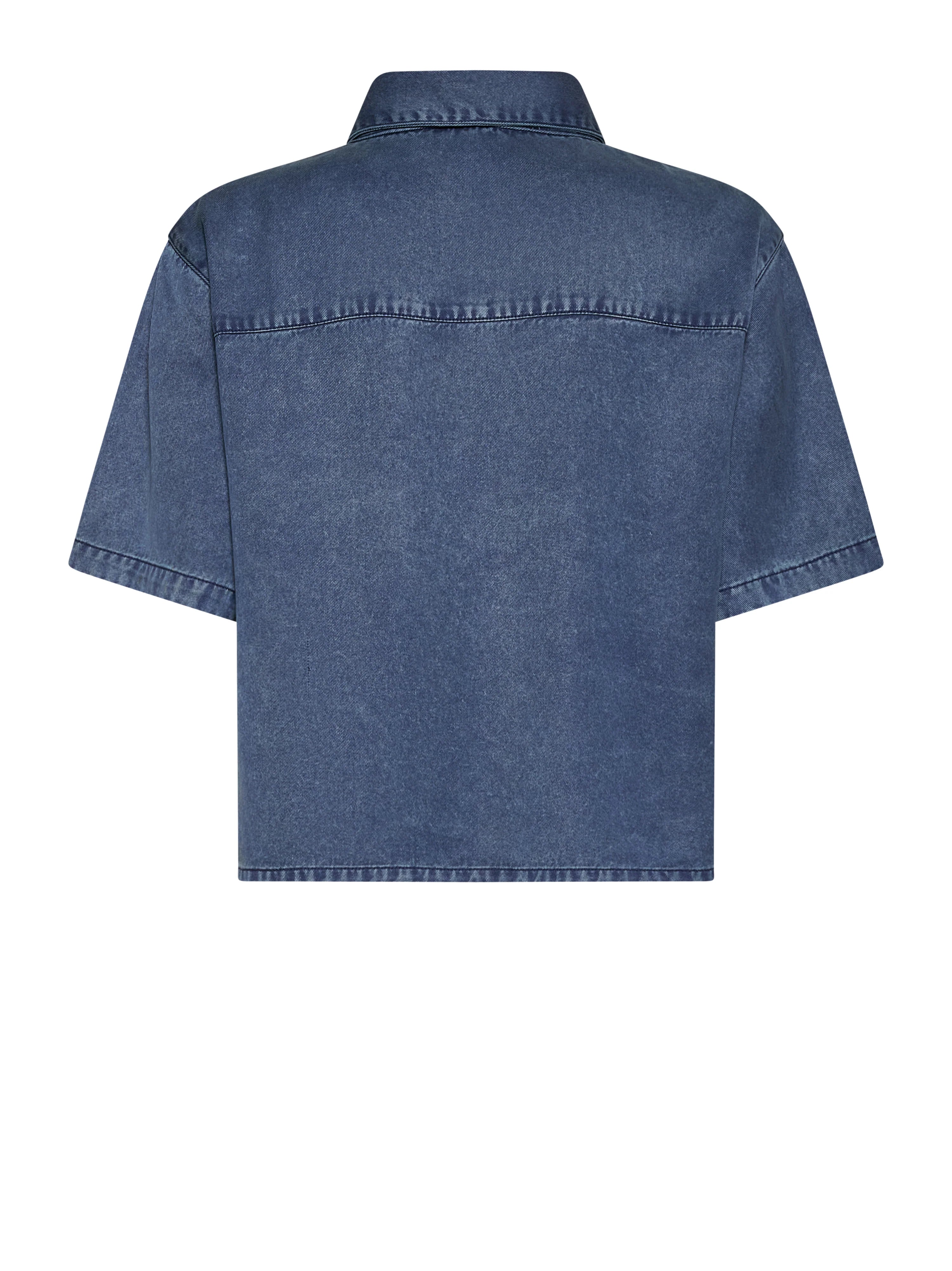 Short shirt with patch pockets