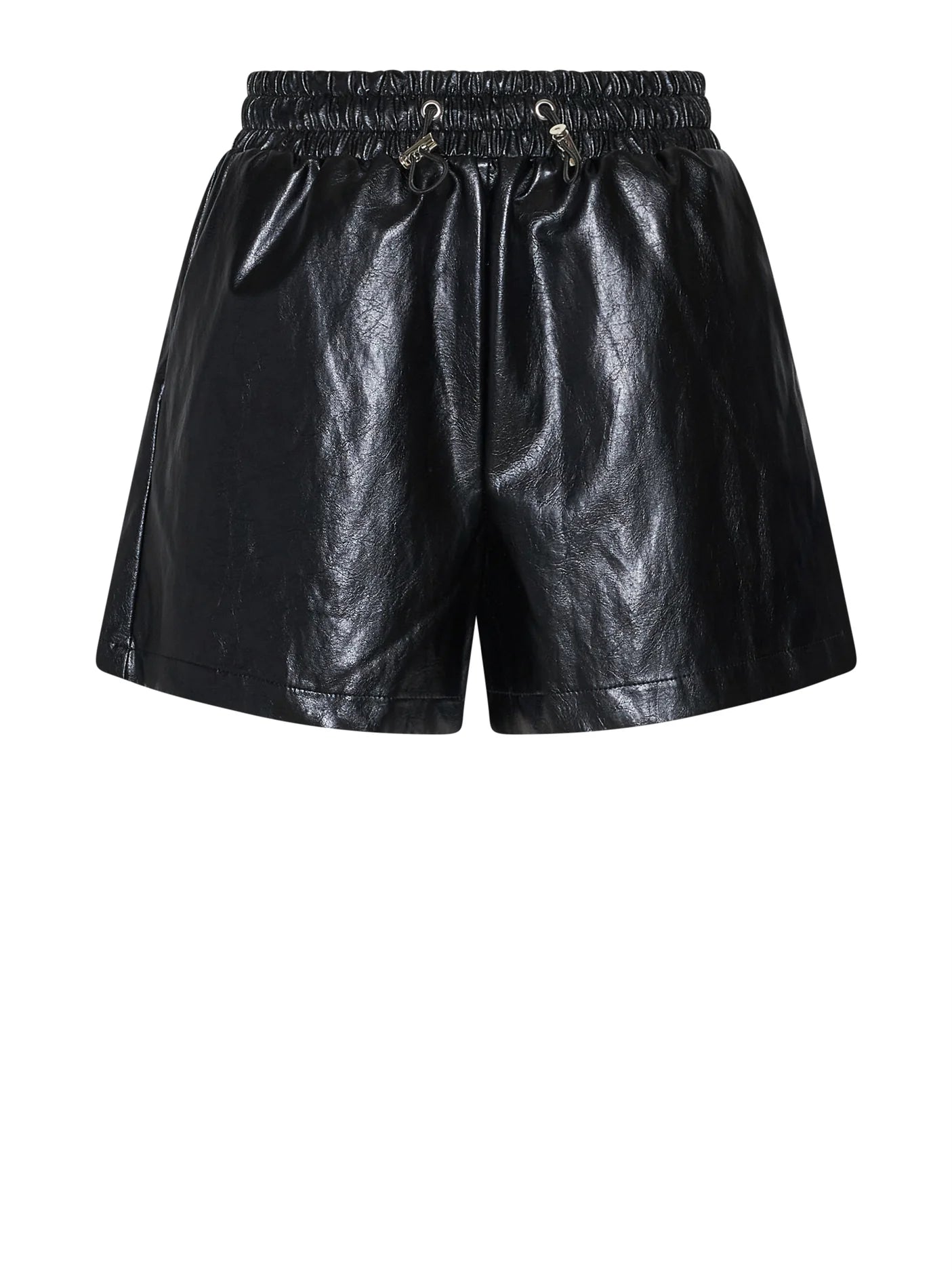Shorts with a glossy finish and elasticated waist