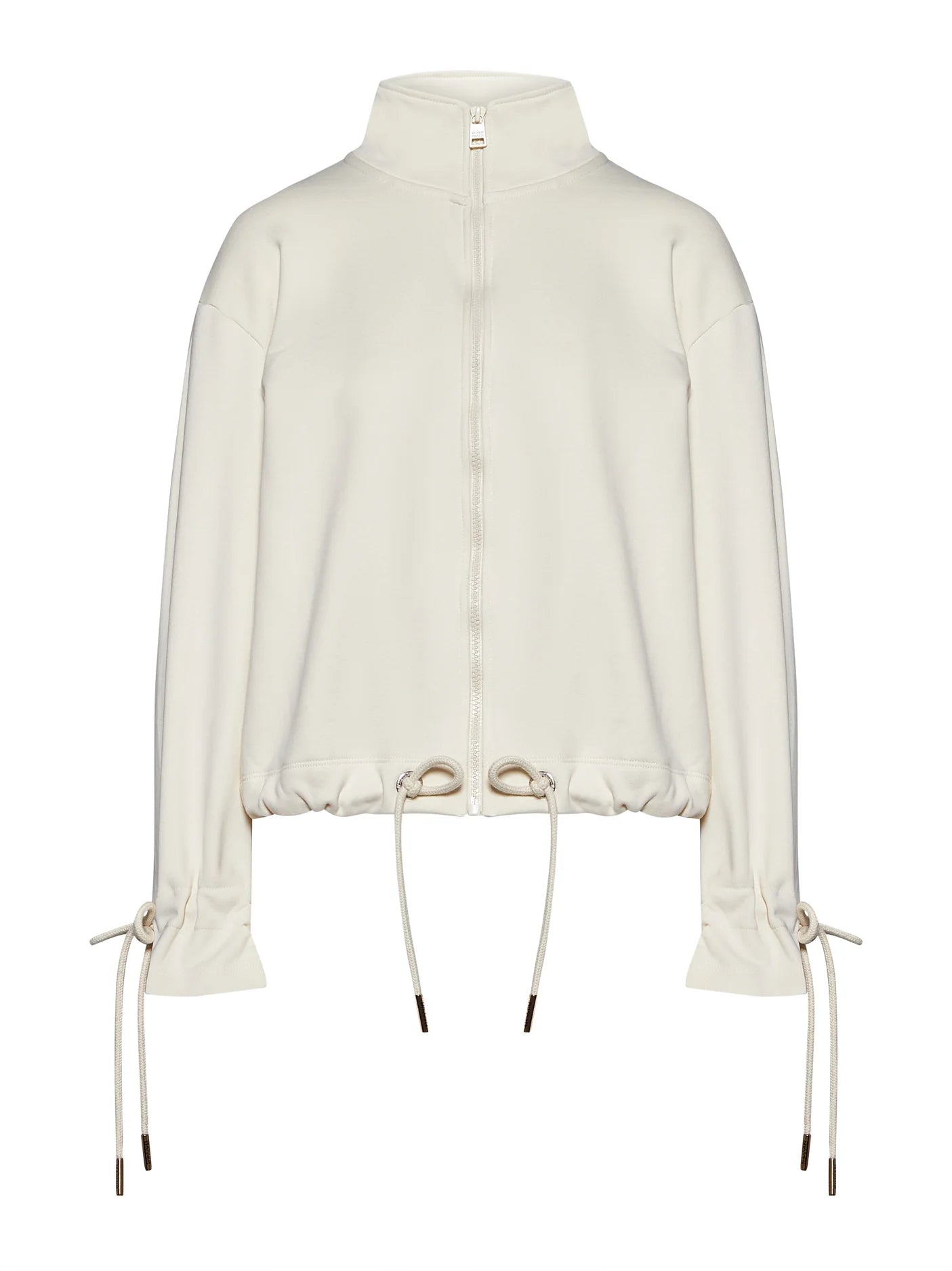 Jacket with zip and adjustable details