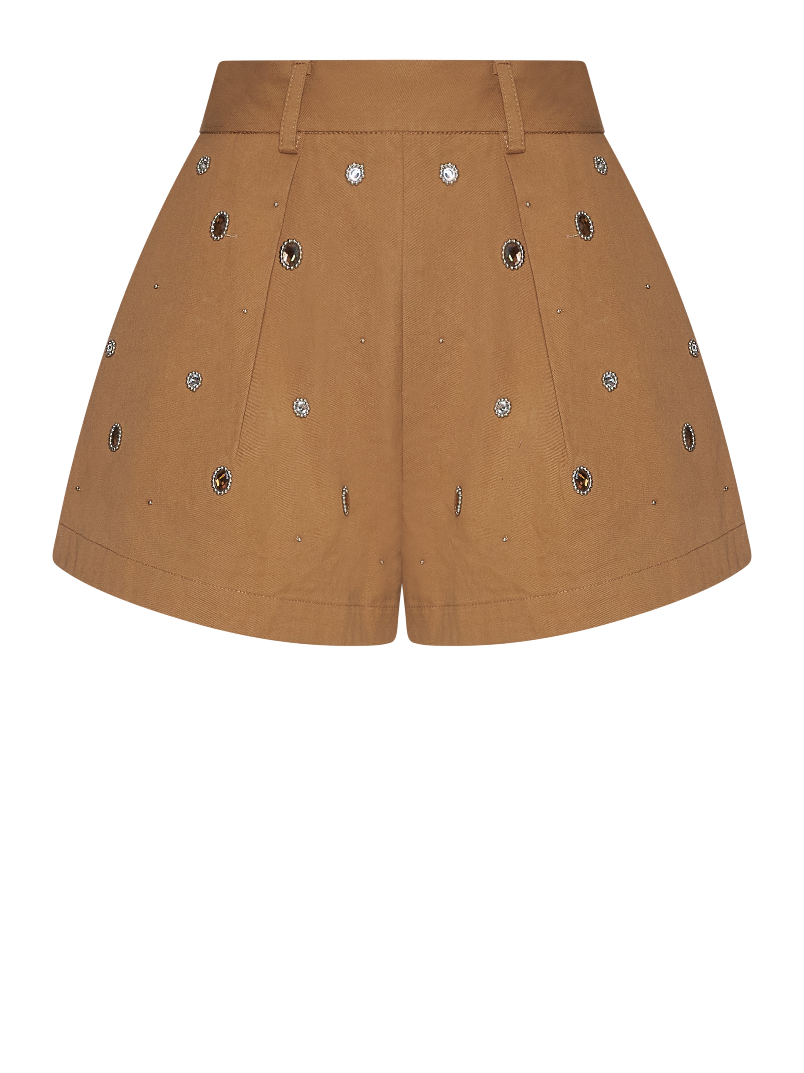 Elegant camel embellished short
