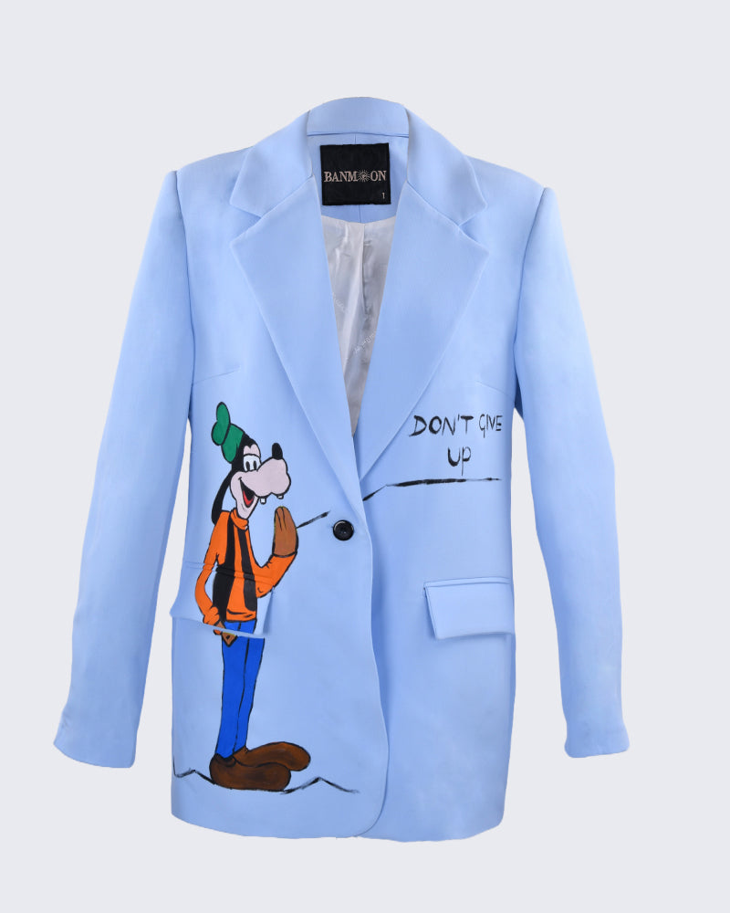 Goofy Charm Light Blue Blazer