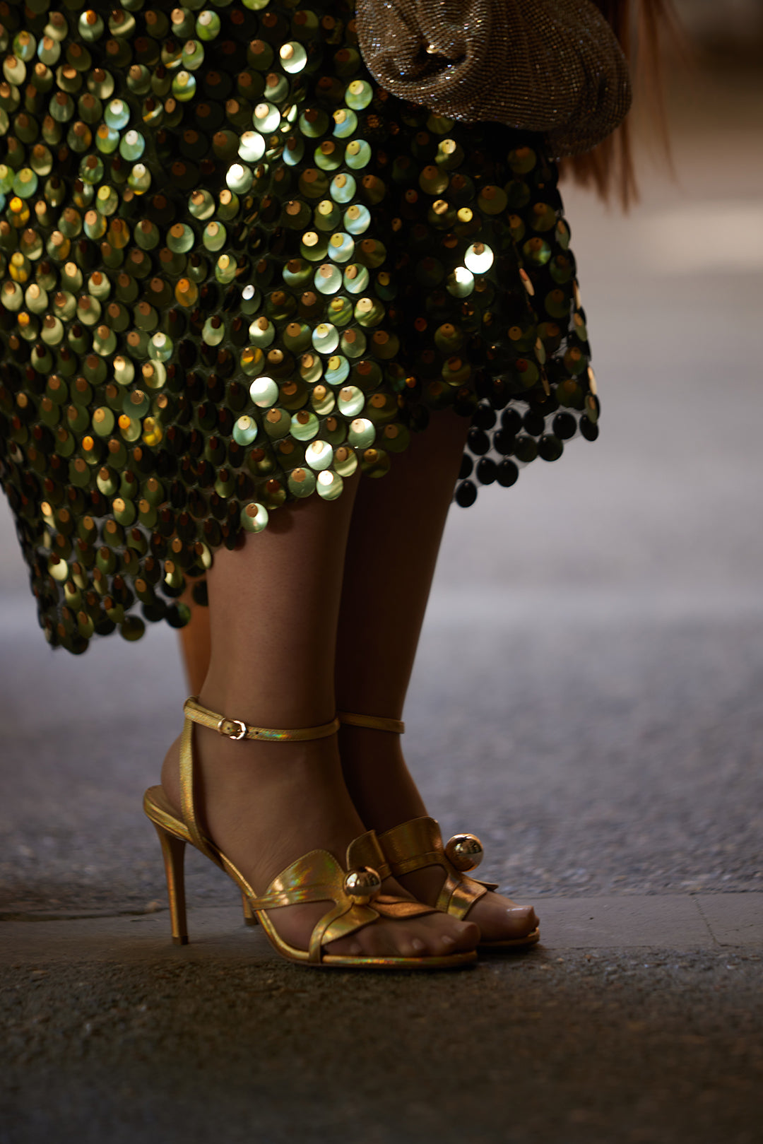 Statement Sequins Midi Dress