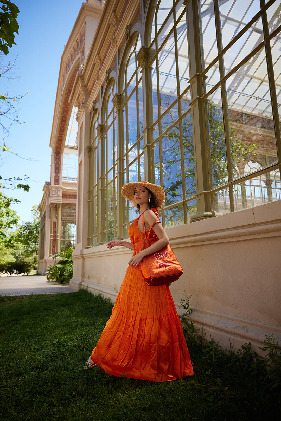 Vibrant Orange Maxi Dress