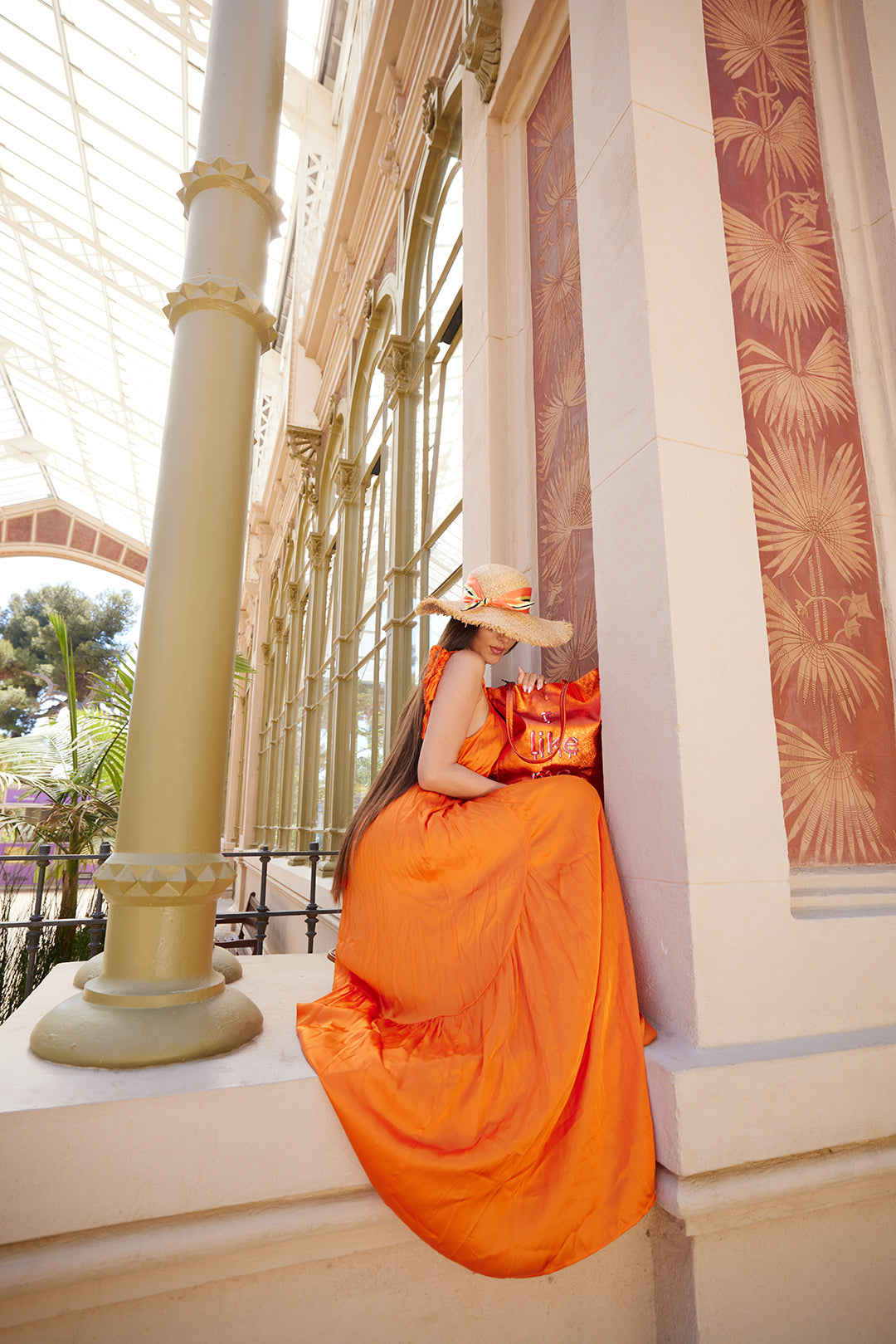 Vibrant Orange Maxi Dress