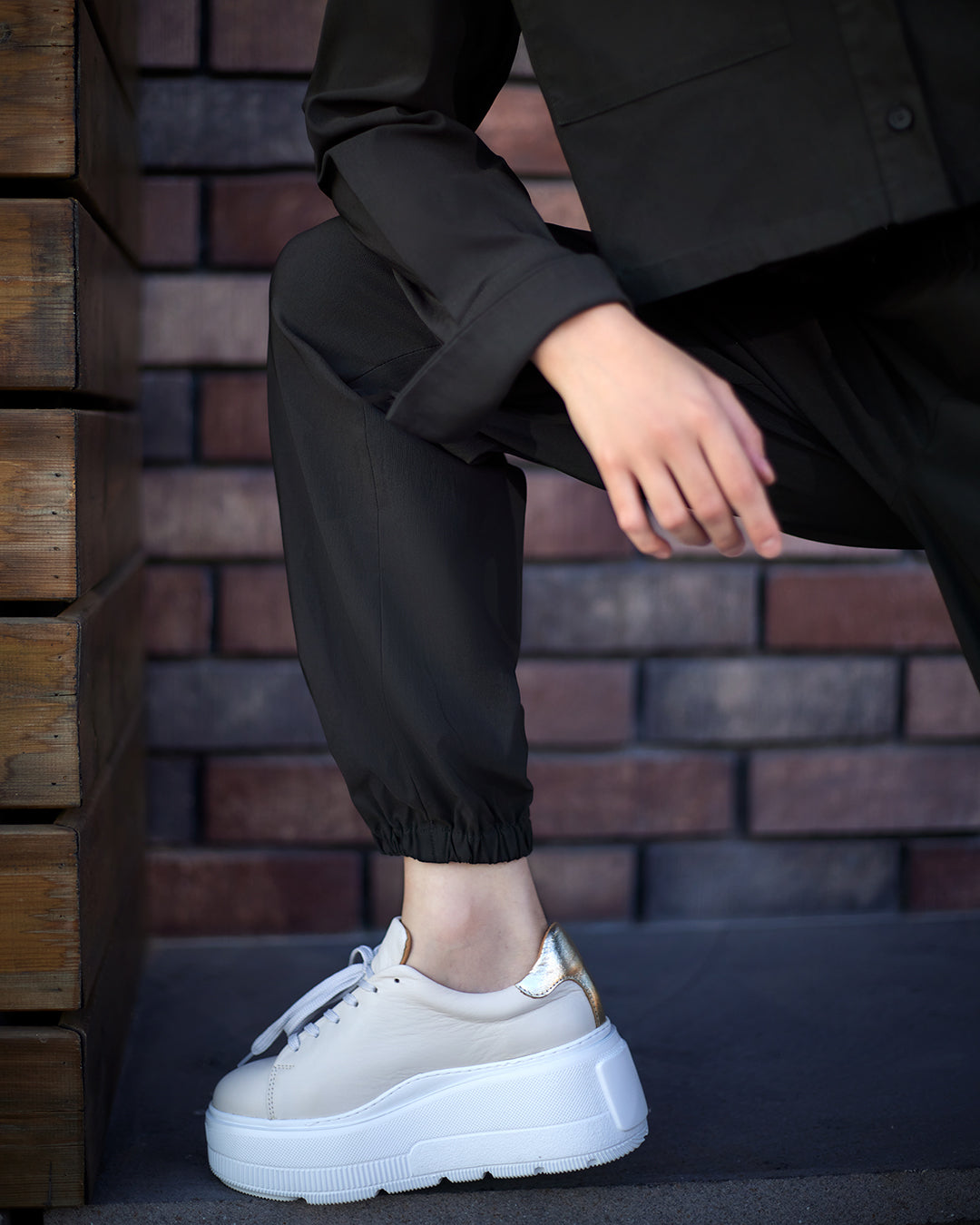 Sleek High-Waisted Tapered Trousers