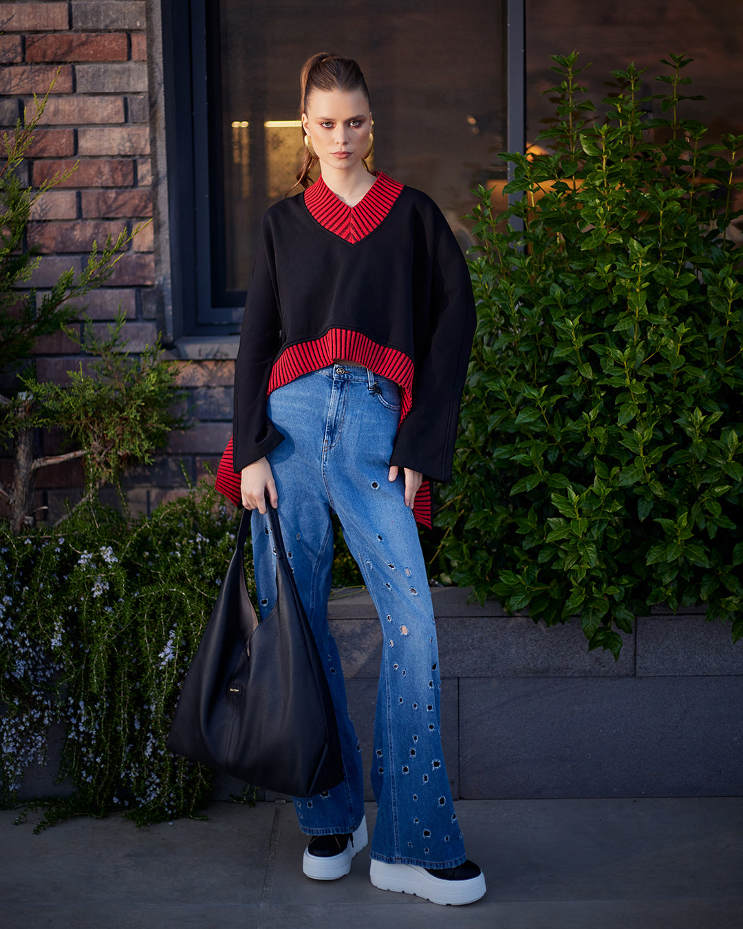 Black and Red Pullover