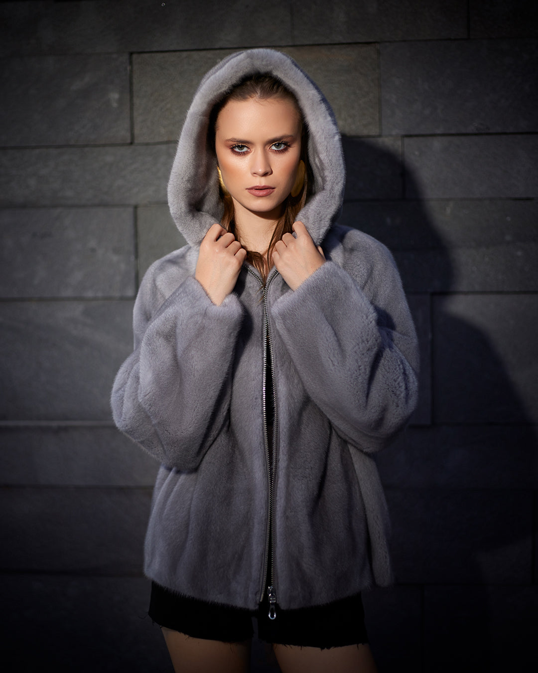 Light Grey Sapphire Mink Jacket