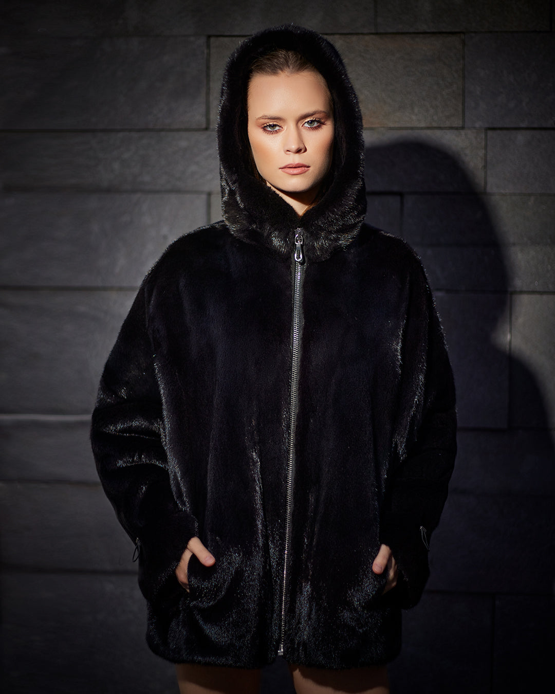 Alluring Mink Hooded Coat