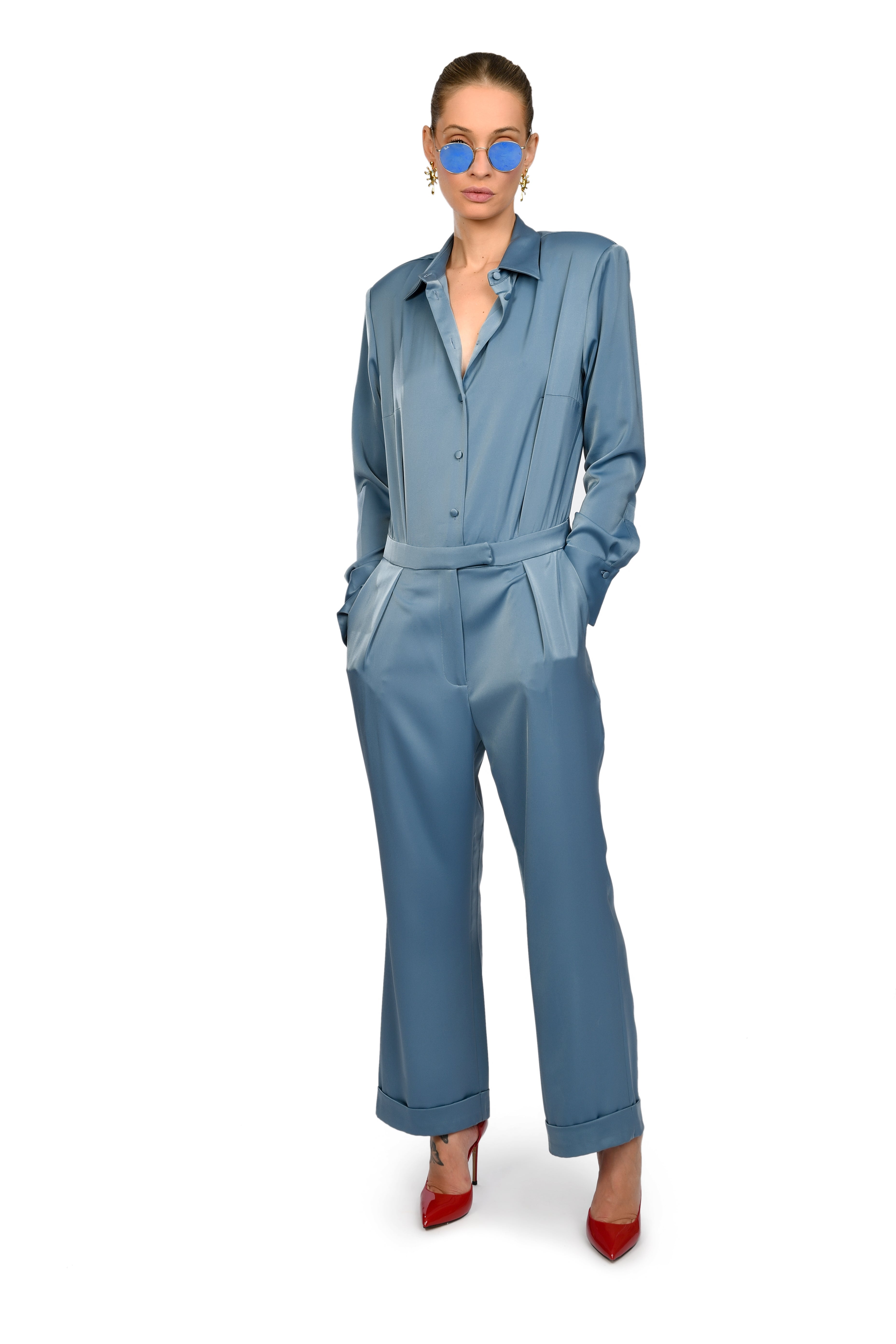 Electric Blue Power Suit