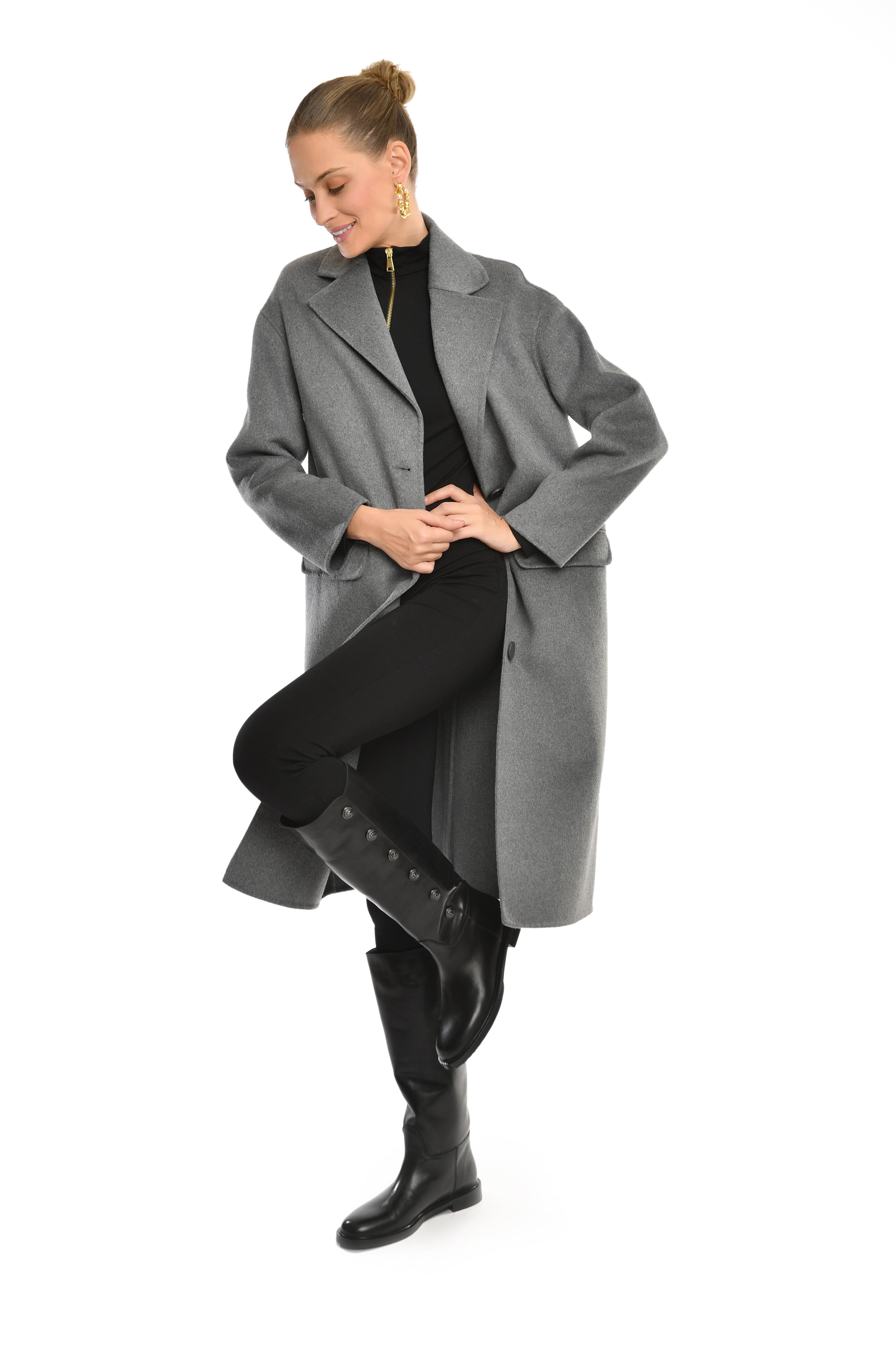 Structured Grey Coat