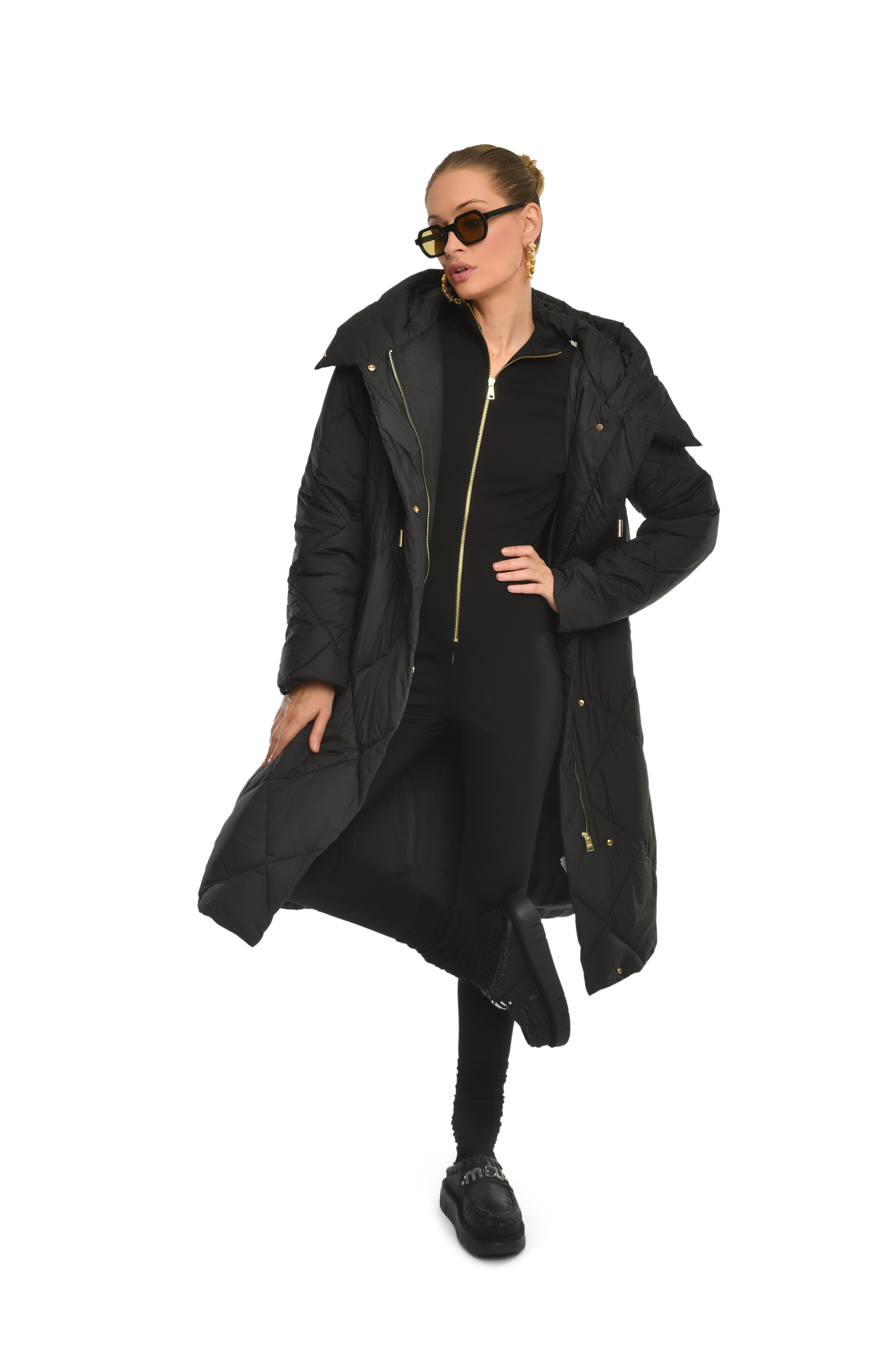 Hooded Quilted Coat