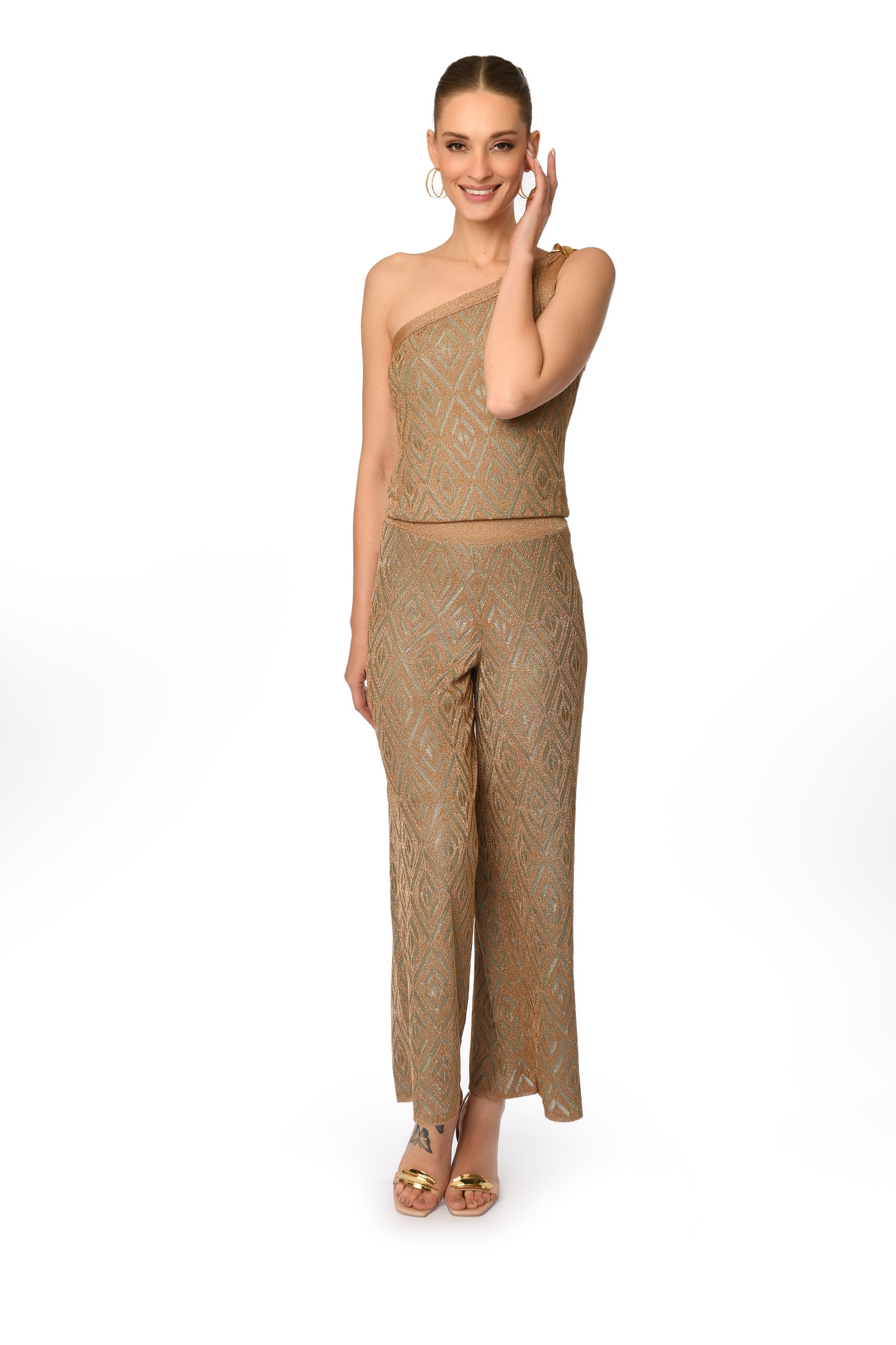 One-Shoulder Lace Top