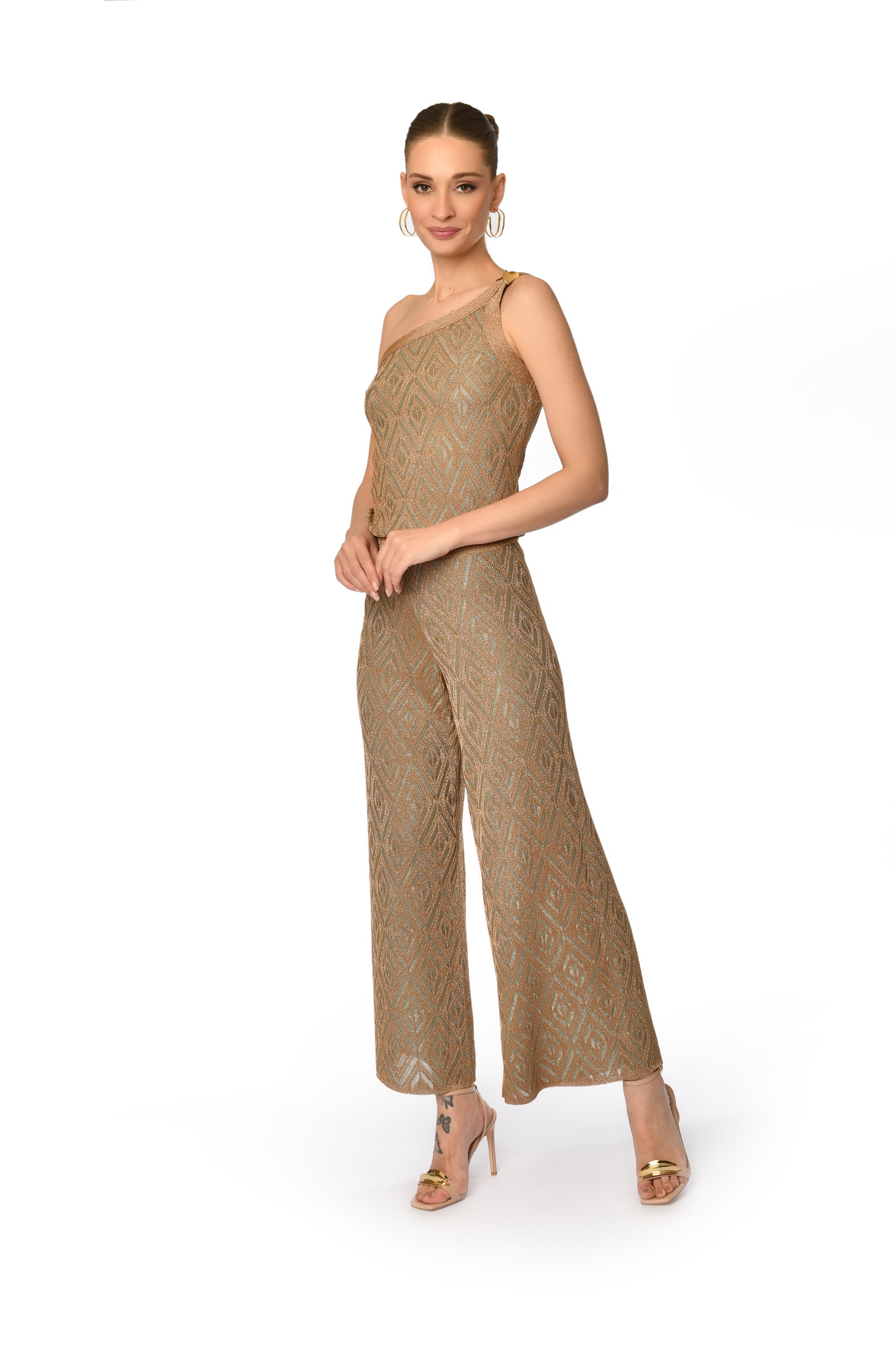 One-Shoulder Lace Top