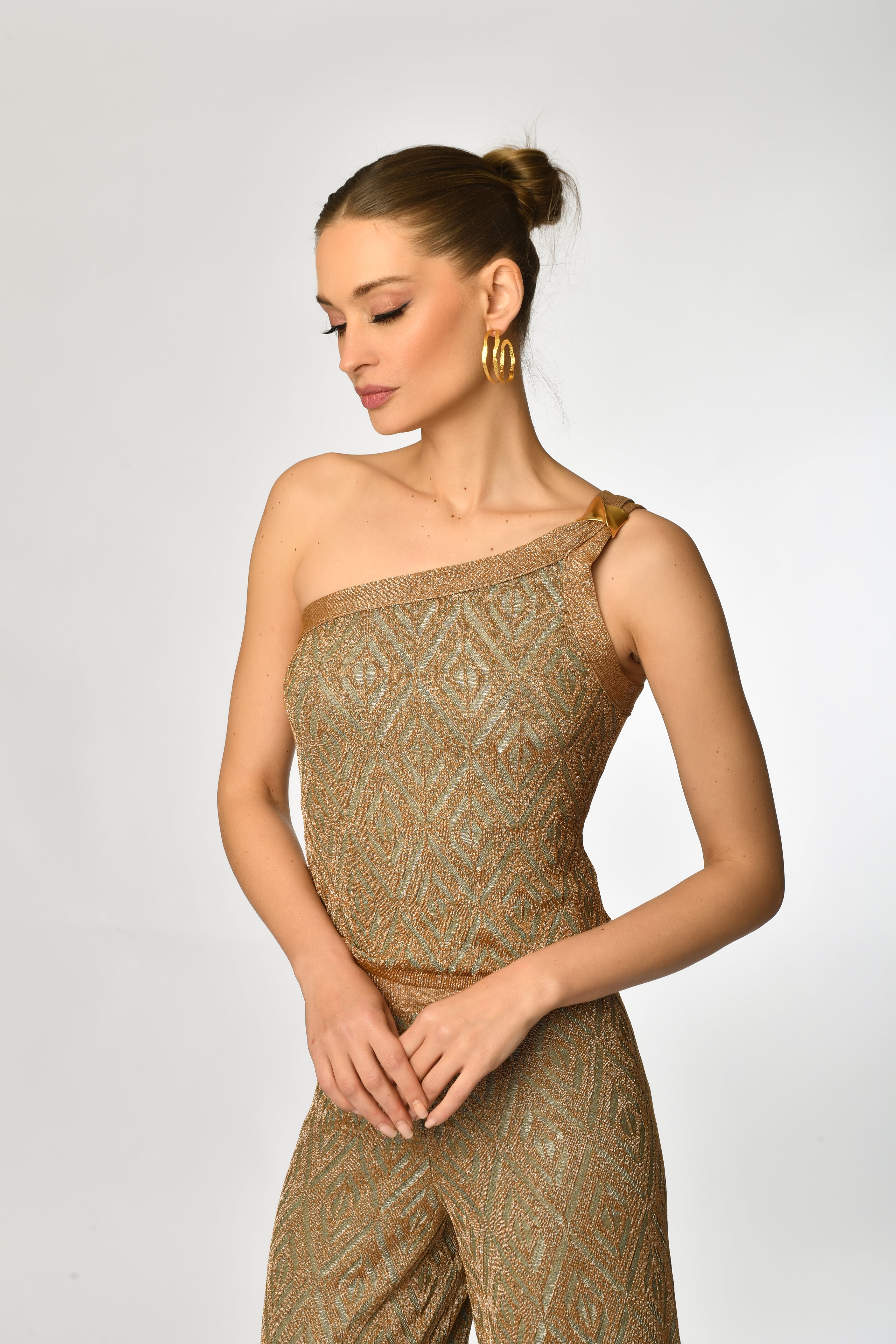 One-Shoulder Lace Top