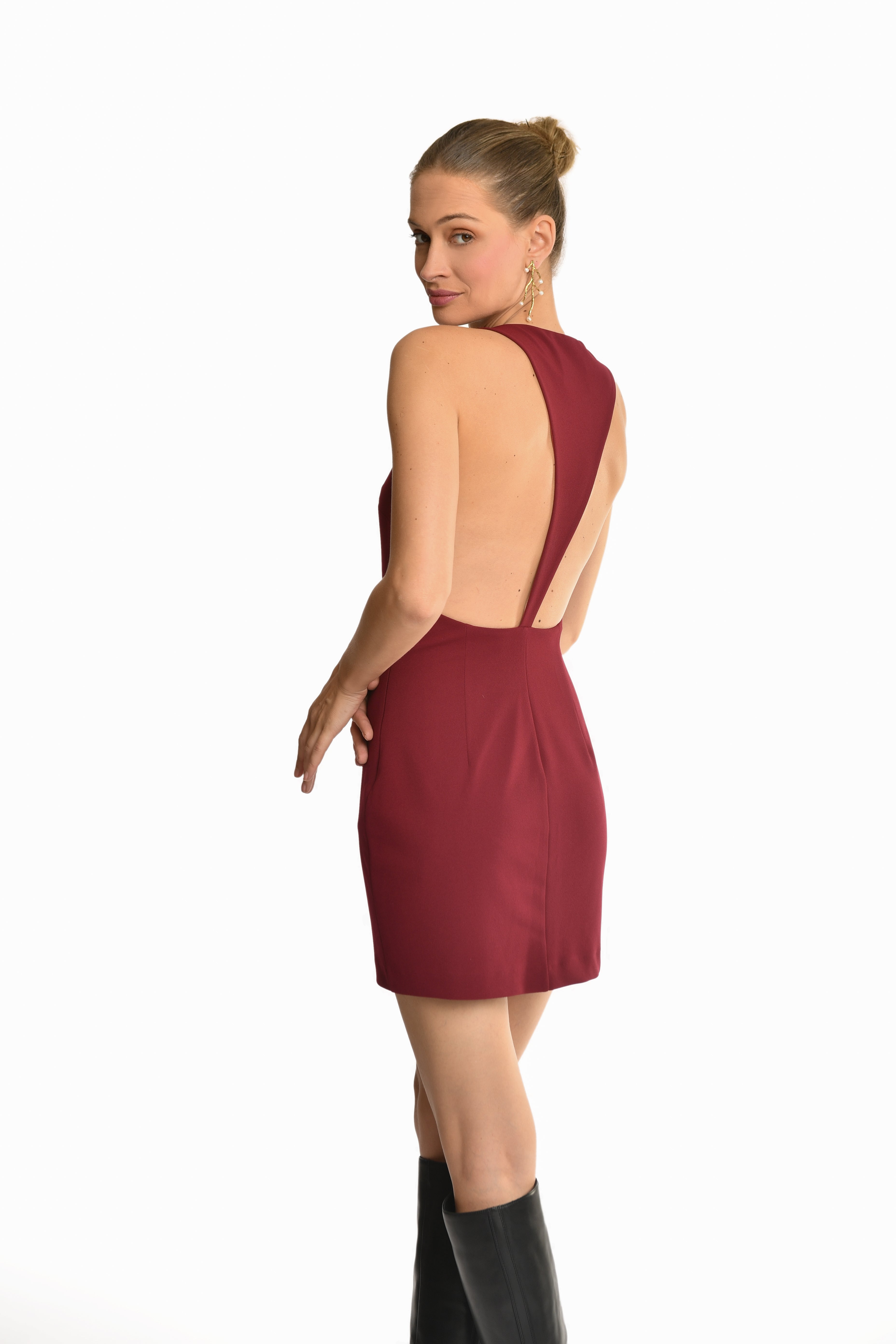 Burgundy Sleeveless Dress