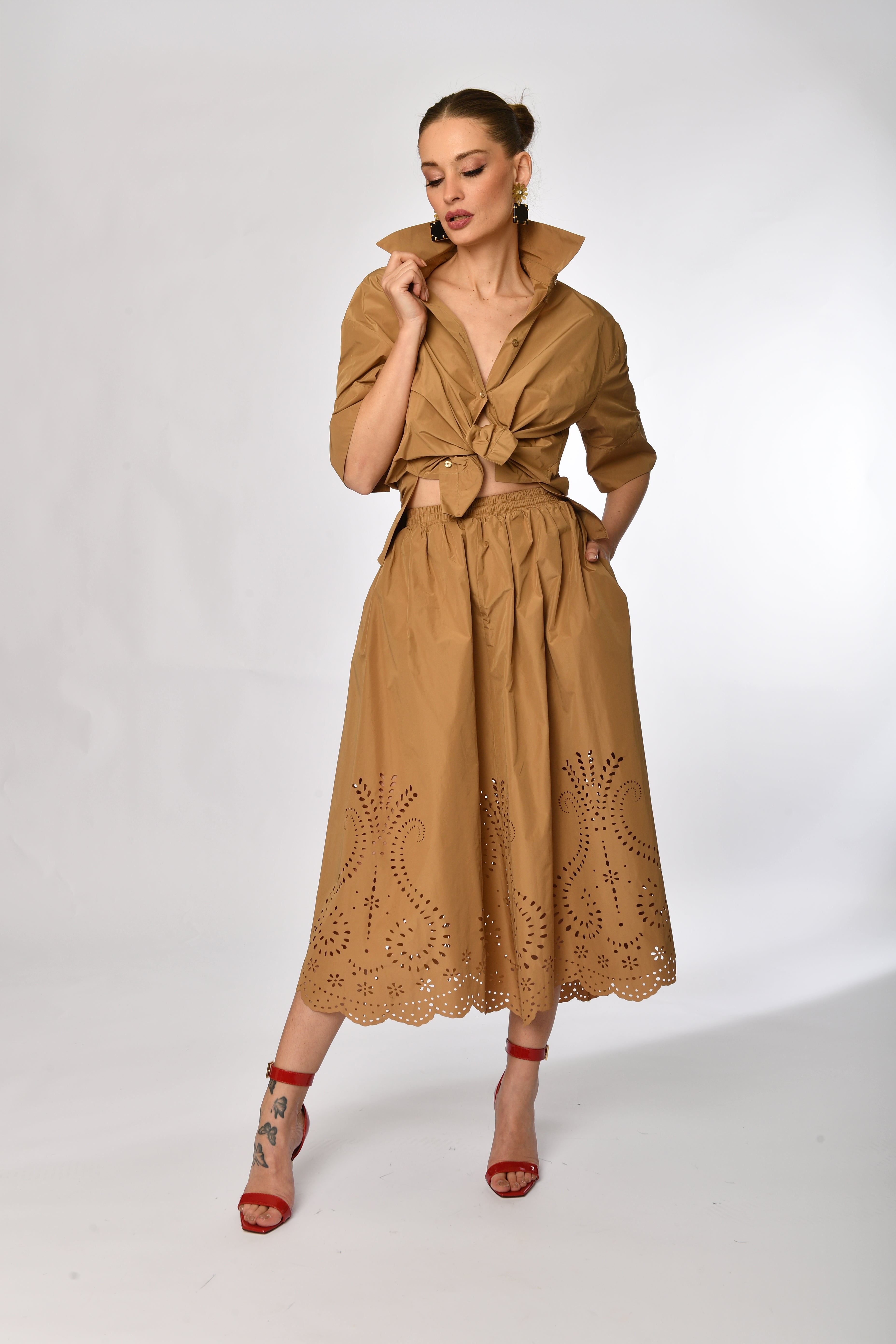 Popeline Knot Shirt