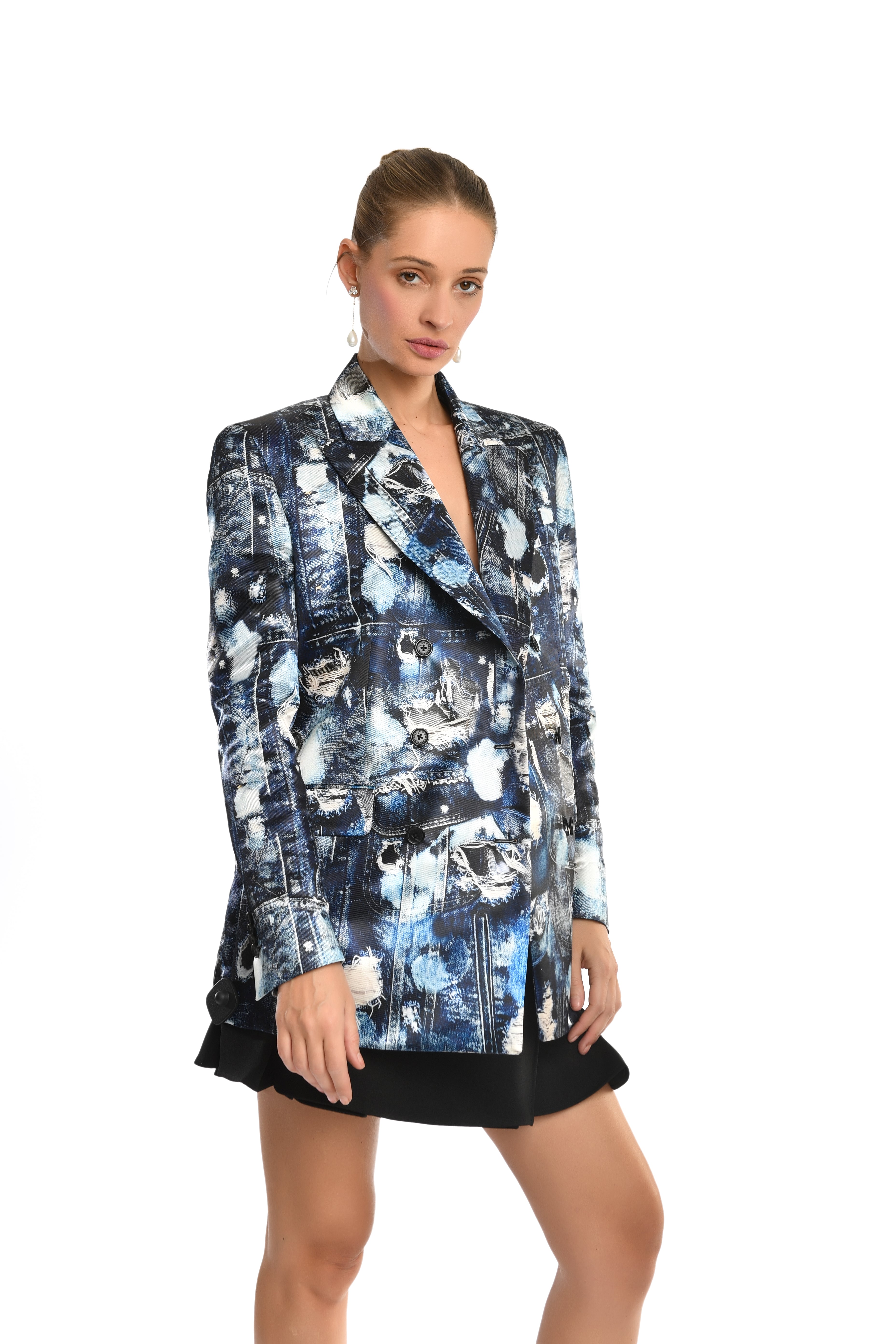 Brushtrokes Patterned Blazer