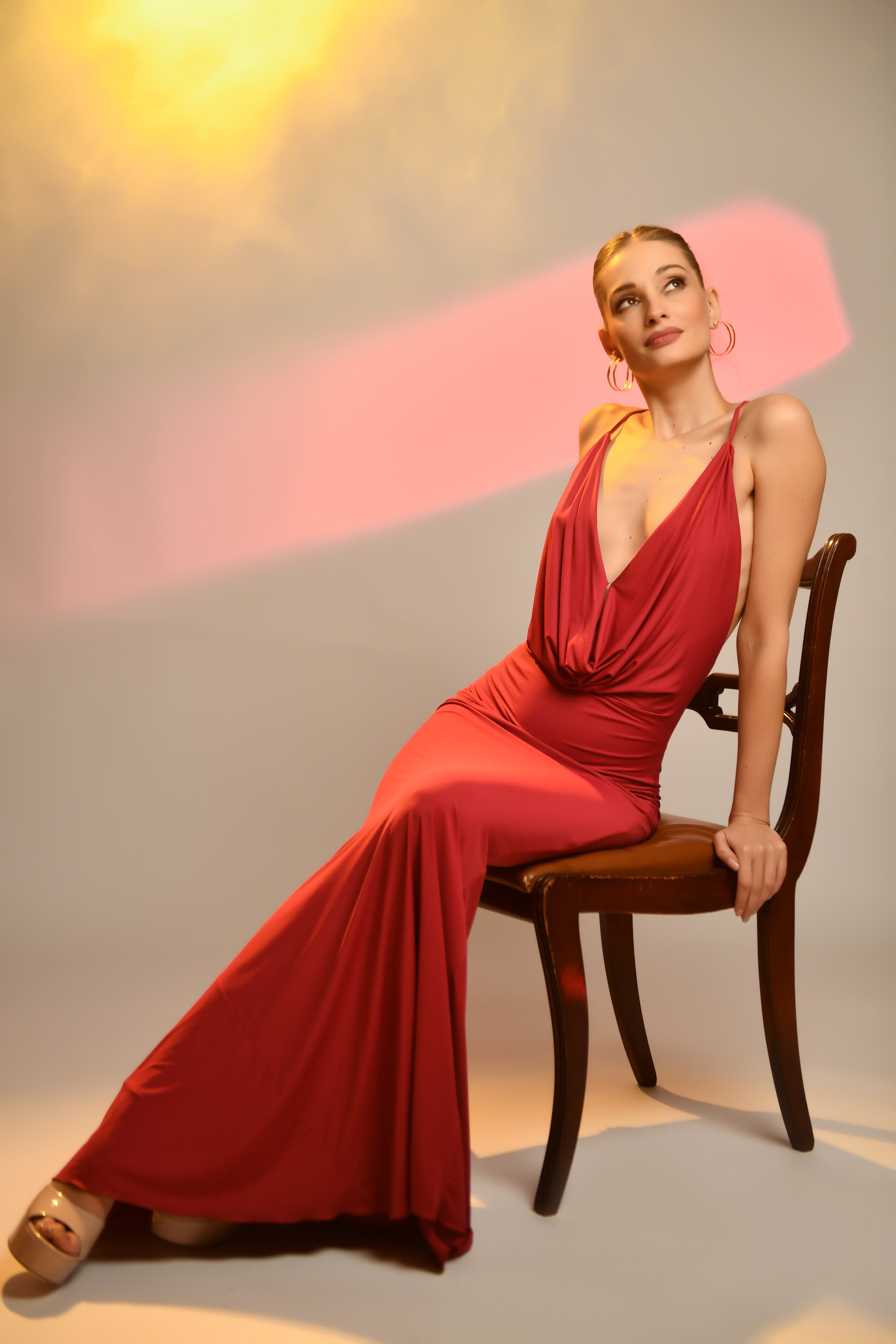 Sunset Drape Gown