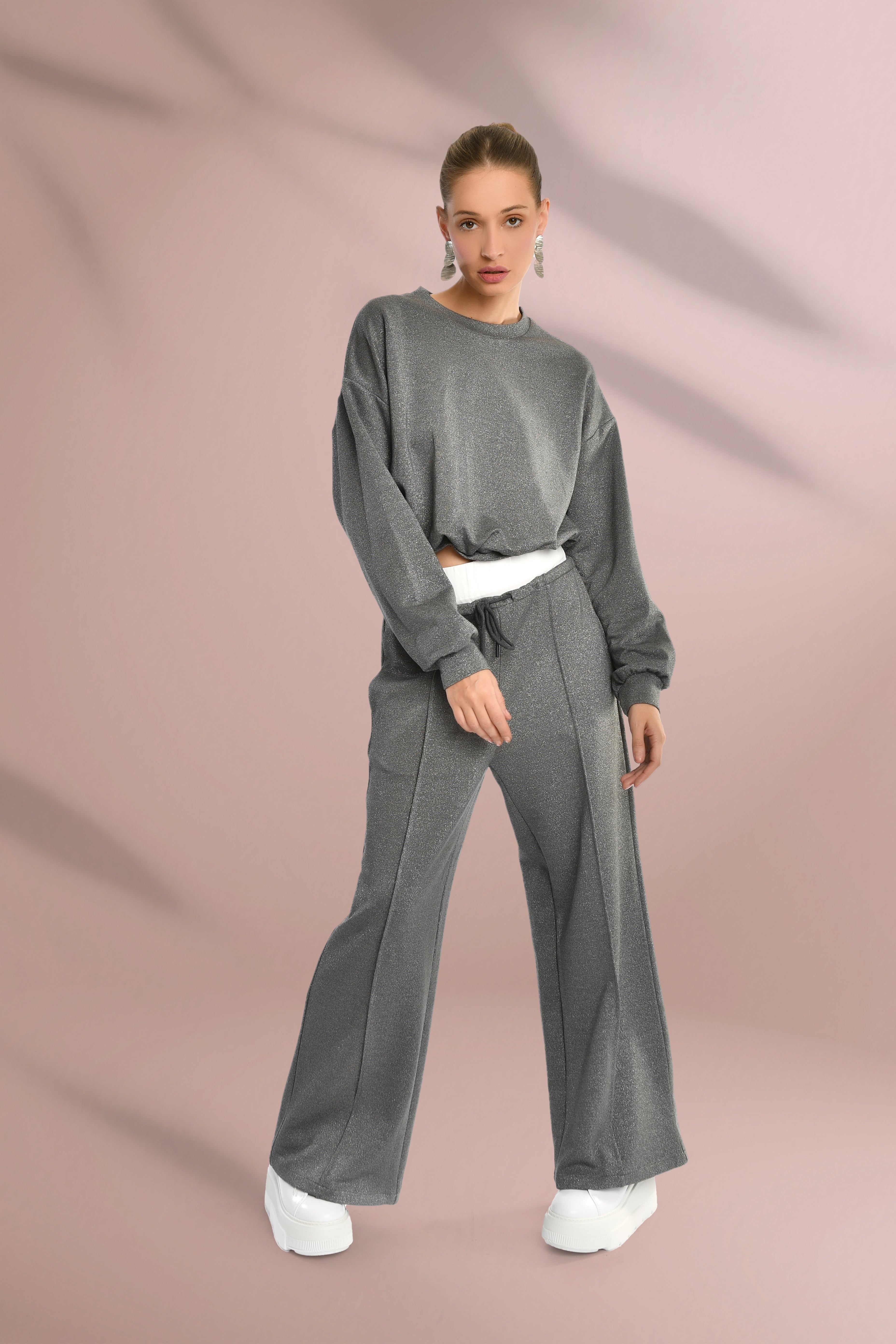 Gey Textured Pullover