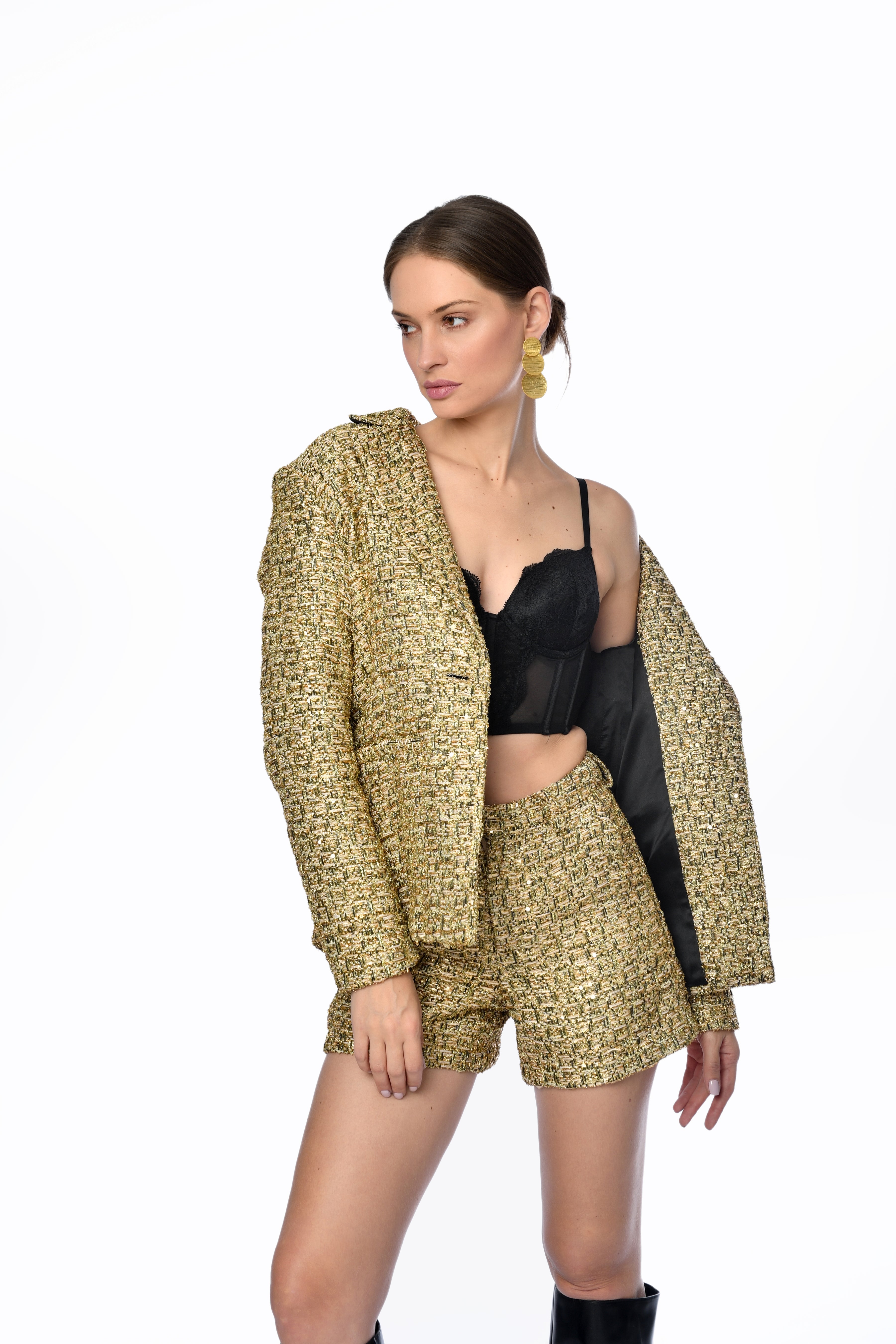 Gold Tweed Blazer