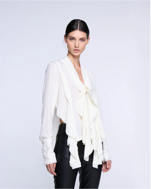 Asymmetrical Layered Design Blouse