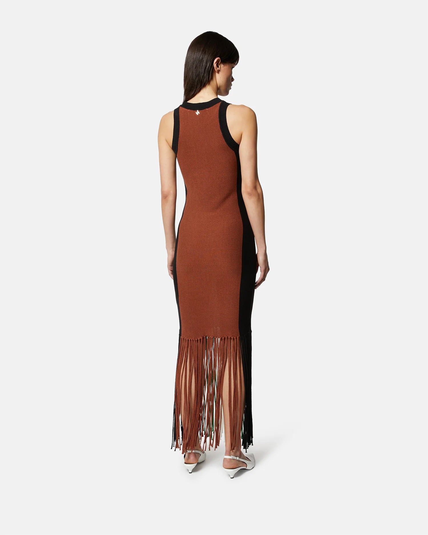 Multicolor Striped Fringe Maxi Dress