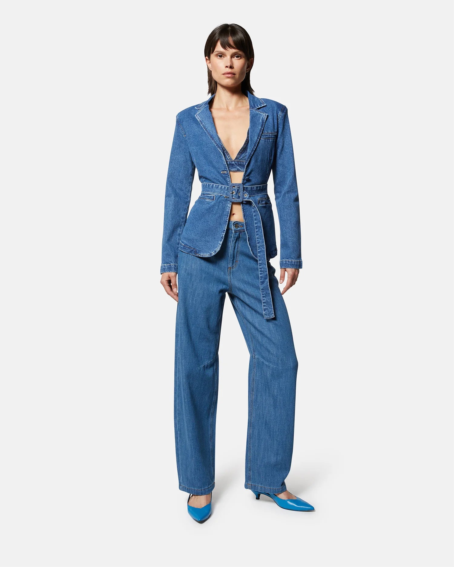 Tailored Fit Denim Blazer