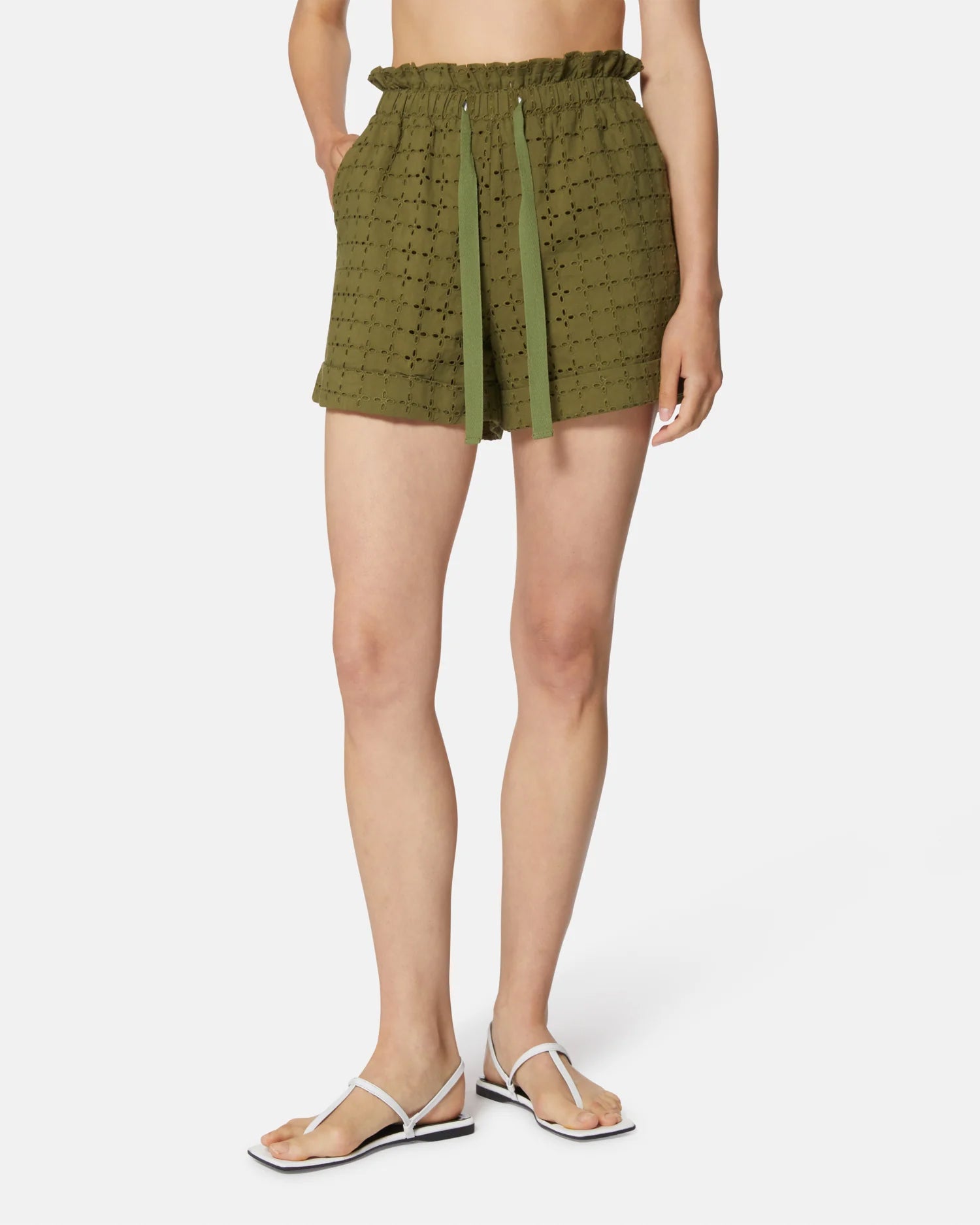 Frayed Hem Casual Denim Shorts