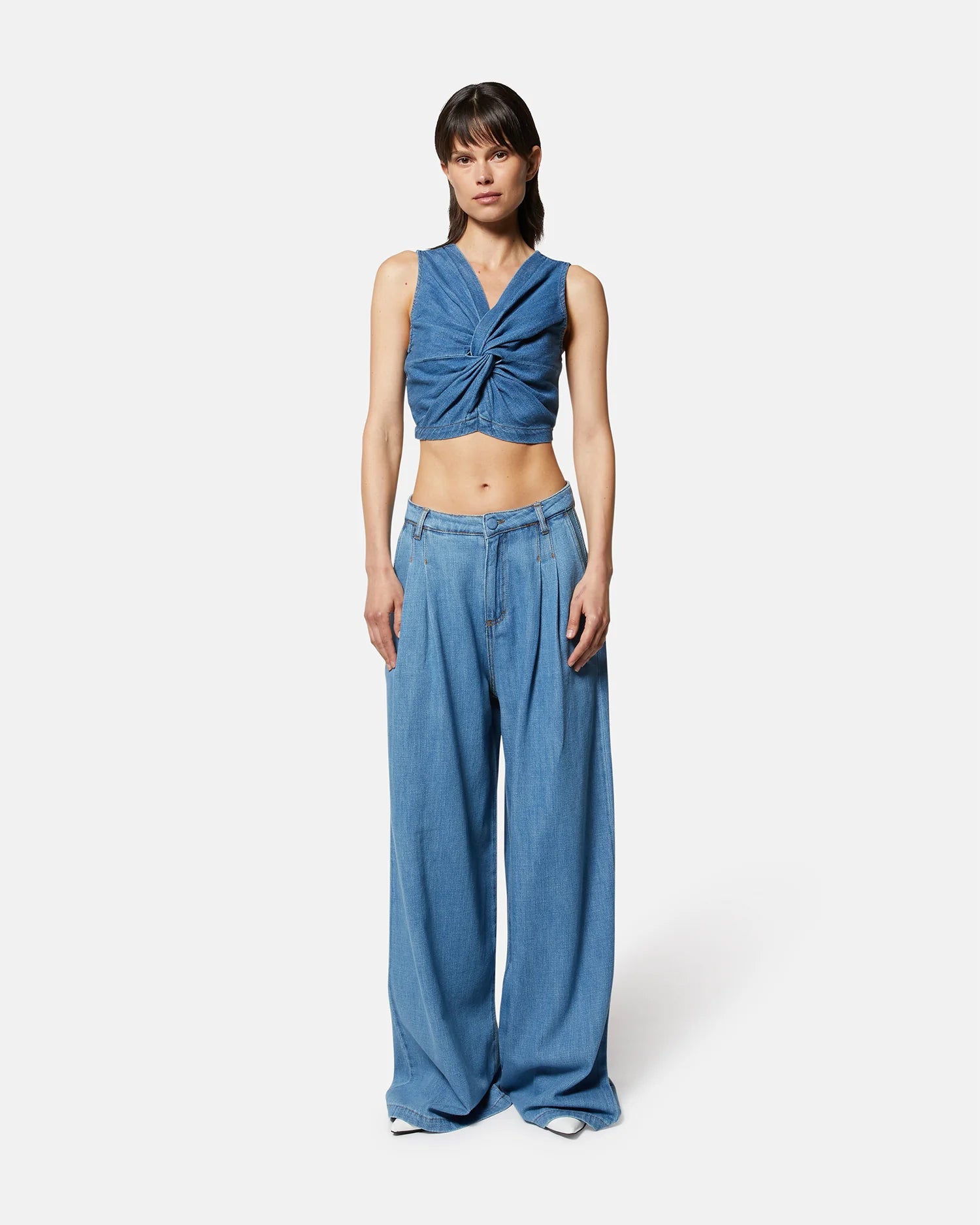 Versatile Blue Crop Top