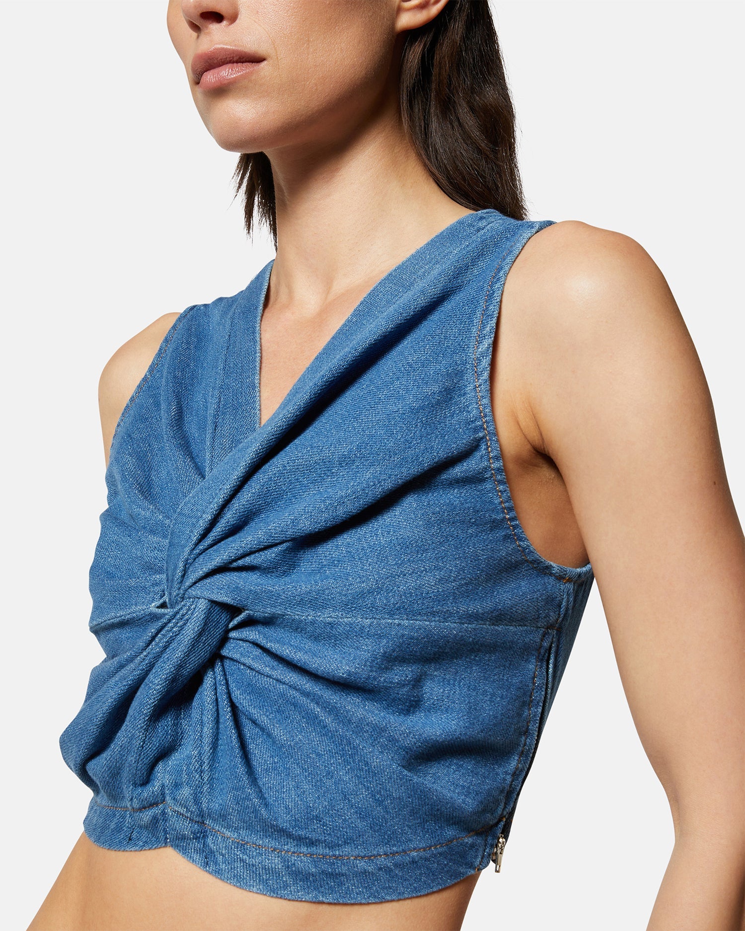 Versatile Blue Crop Top